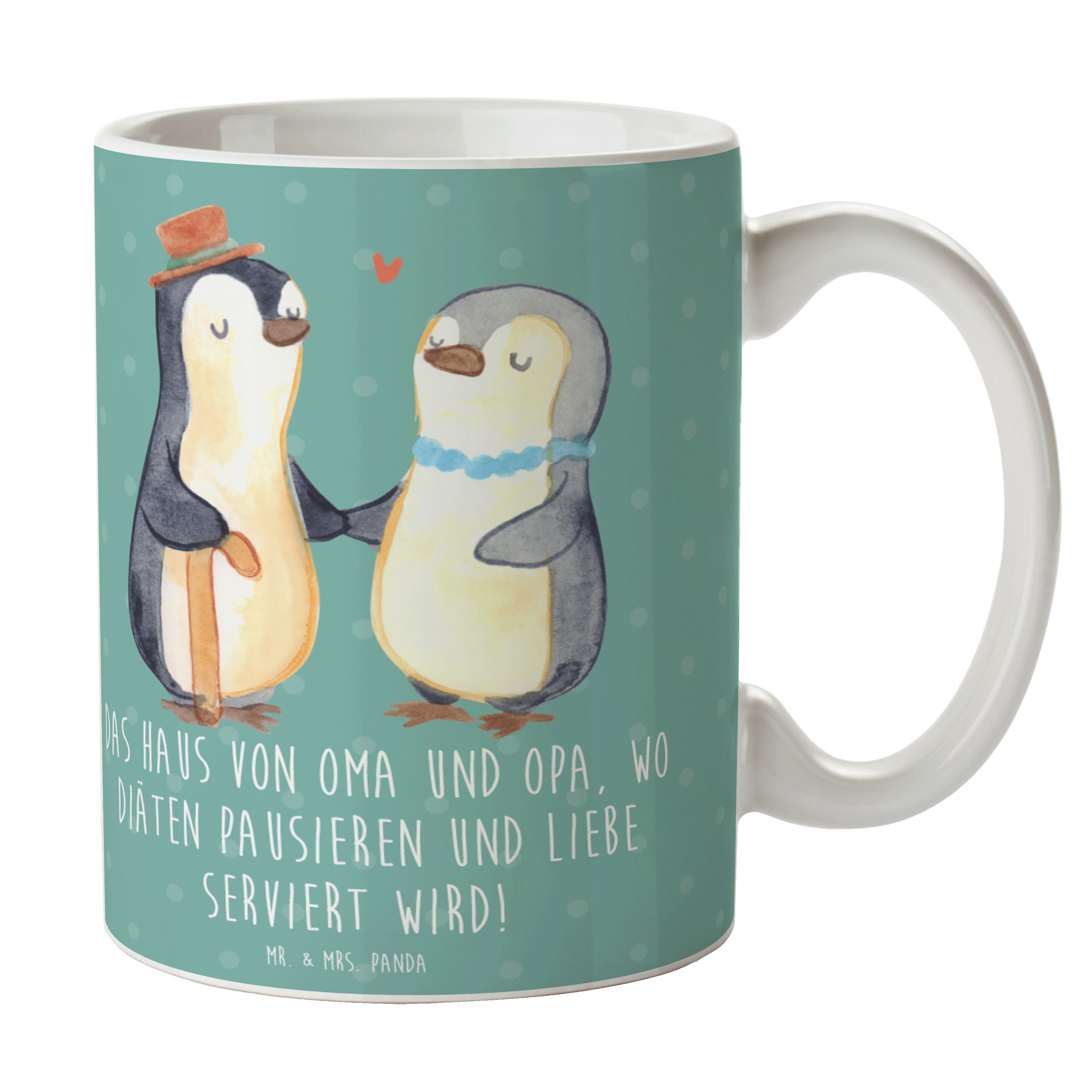 Mr. & Mrs. Panda Tasse Großelternliebe, Tasse, Meeresbrise, Generationen, Henkelpott, Dekota, Keramik, Bürobecher Becher kaffeebecher keramik