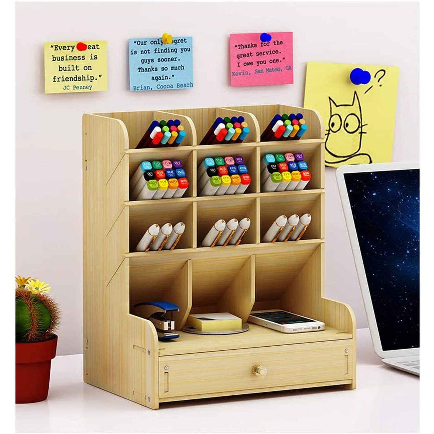 zggzerg Regal-Schreibtisch Schreibtisch-Organizer aus Holz, multifunktional günstig online kaufen