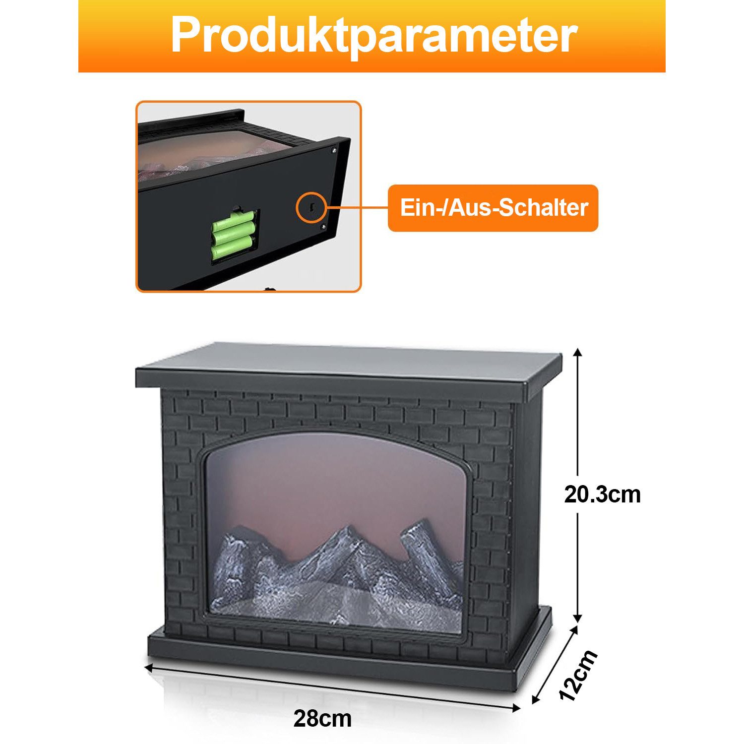 Jibenhome LED Dekolicht LED Kaminlaterne mit realistischem Flammeneffekt US günstig online kaufen