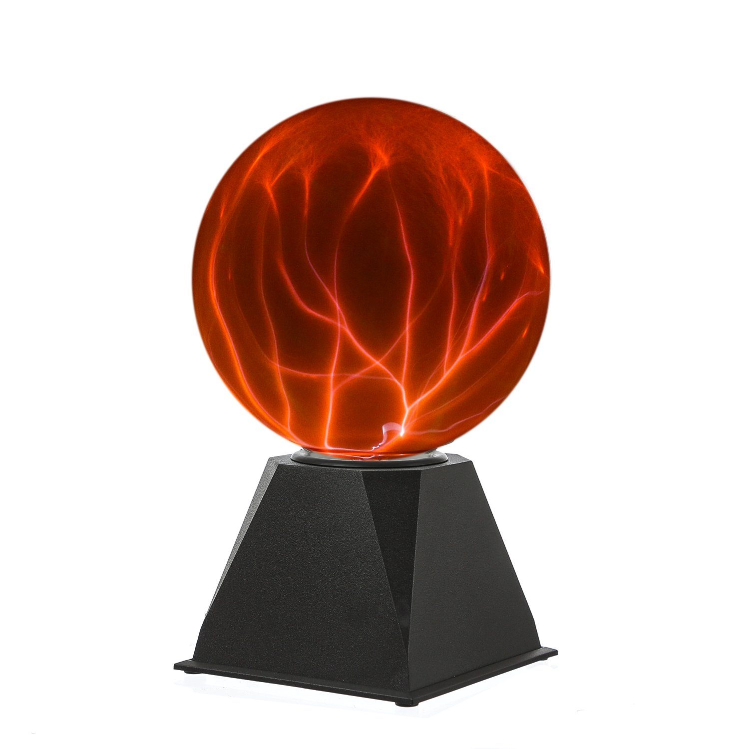 SATISFIRE LED Dekolicht Plasmakugel Plasmaball Retro Lichteffekt Blitzshow Automatik orange, amber