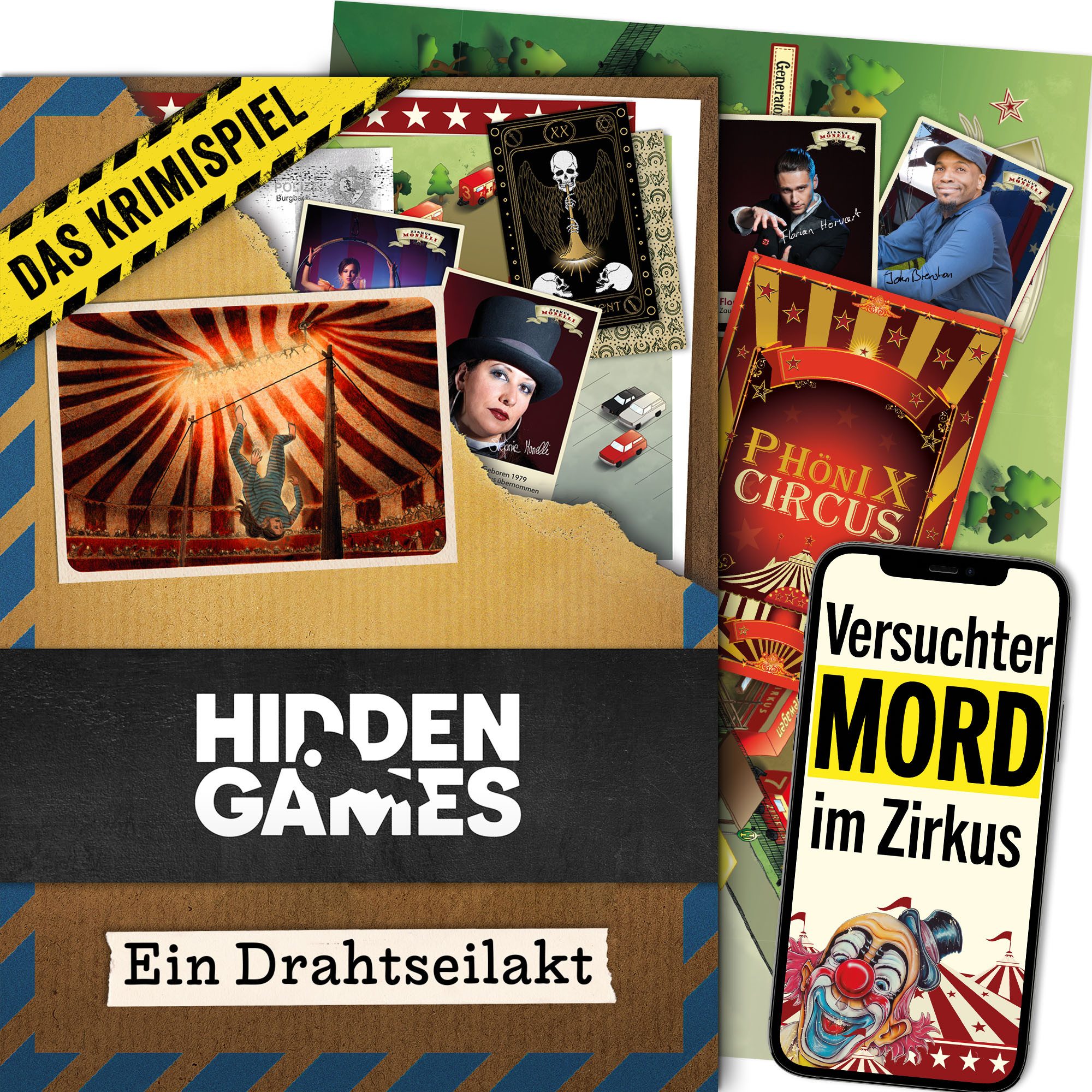 Hidden Games Tatort Spiel Ein Drahtseilakt, Krimispiel, Made in Germany