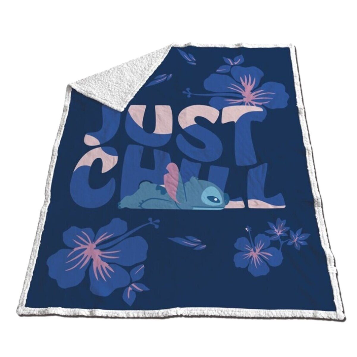 Wohndecke Lilo & Stitch Sherpa-Decke – warm & flauschig 100x150cm, Lilo & Stitch, Geschenkidee für Mädchen und Jungen