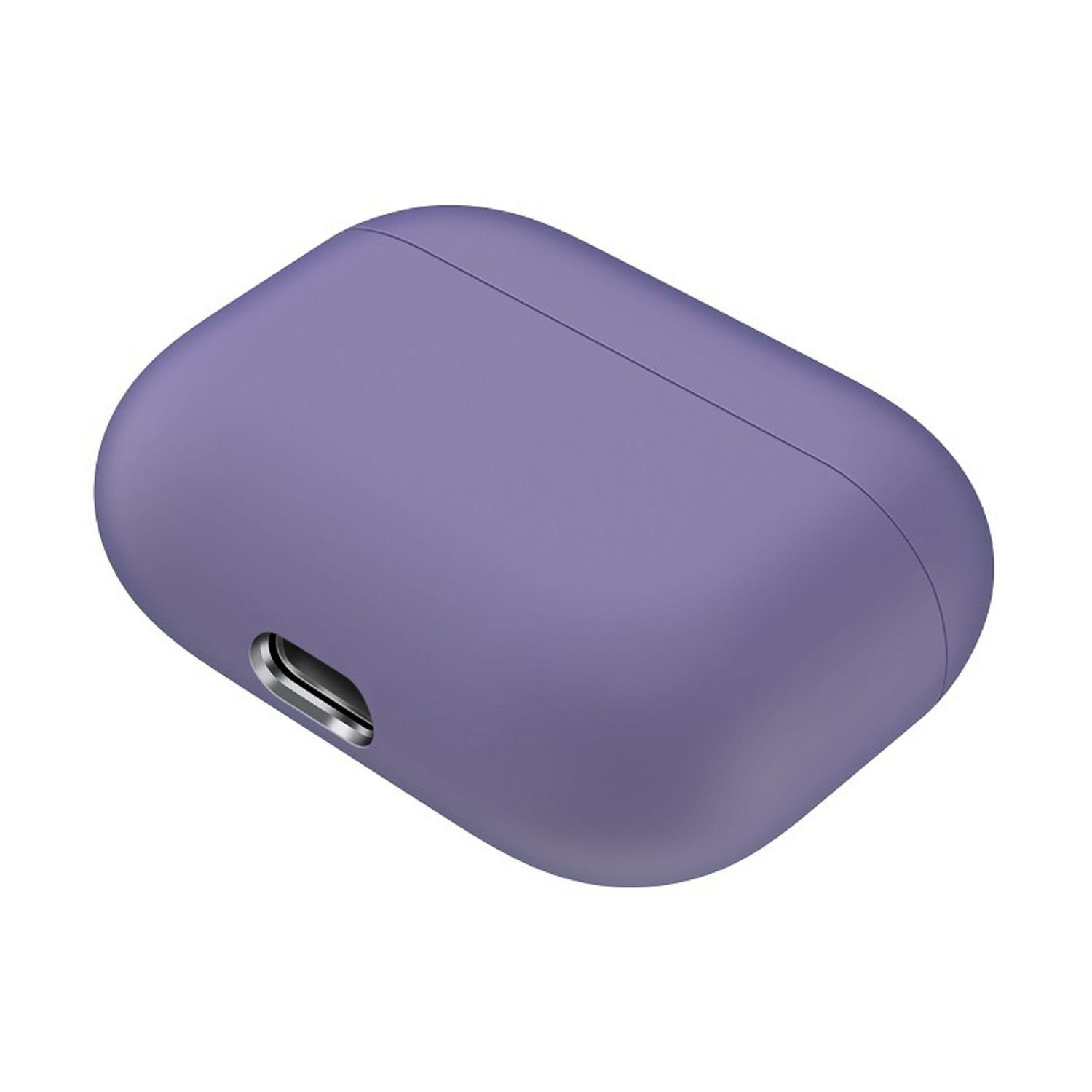 König Design Handyhülle Apple AirPods Pro, Schutzhülle für Apple AirPods Pro Handy Hülle Silikon Tasche Case Cover Violett