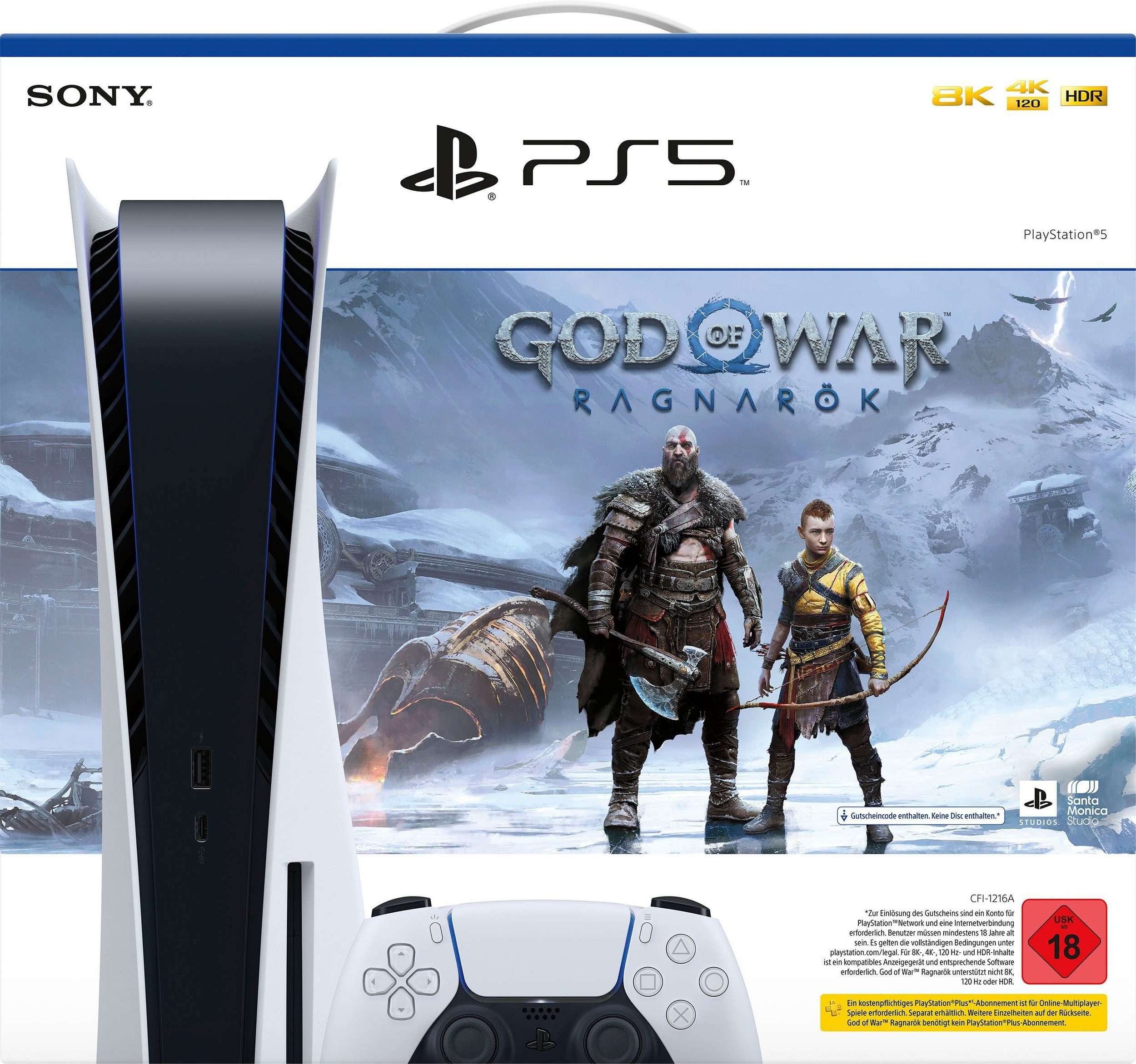 PlayStation 5 inkl. God of War Ragnarök (Download Code)