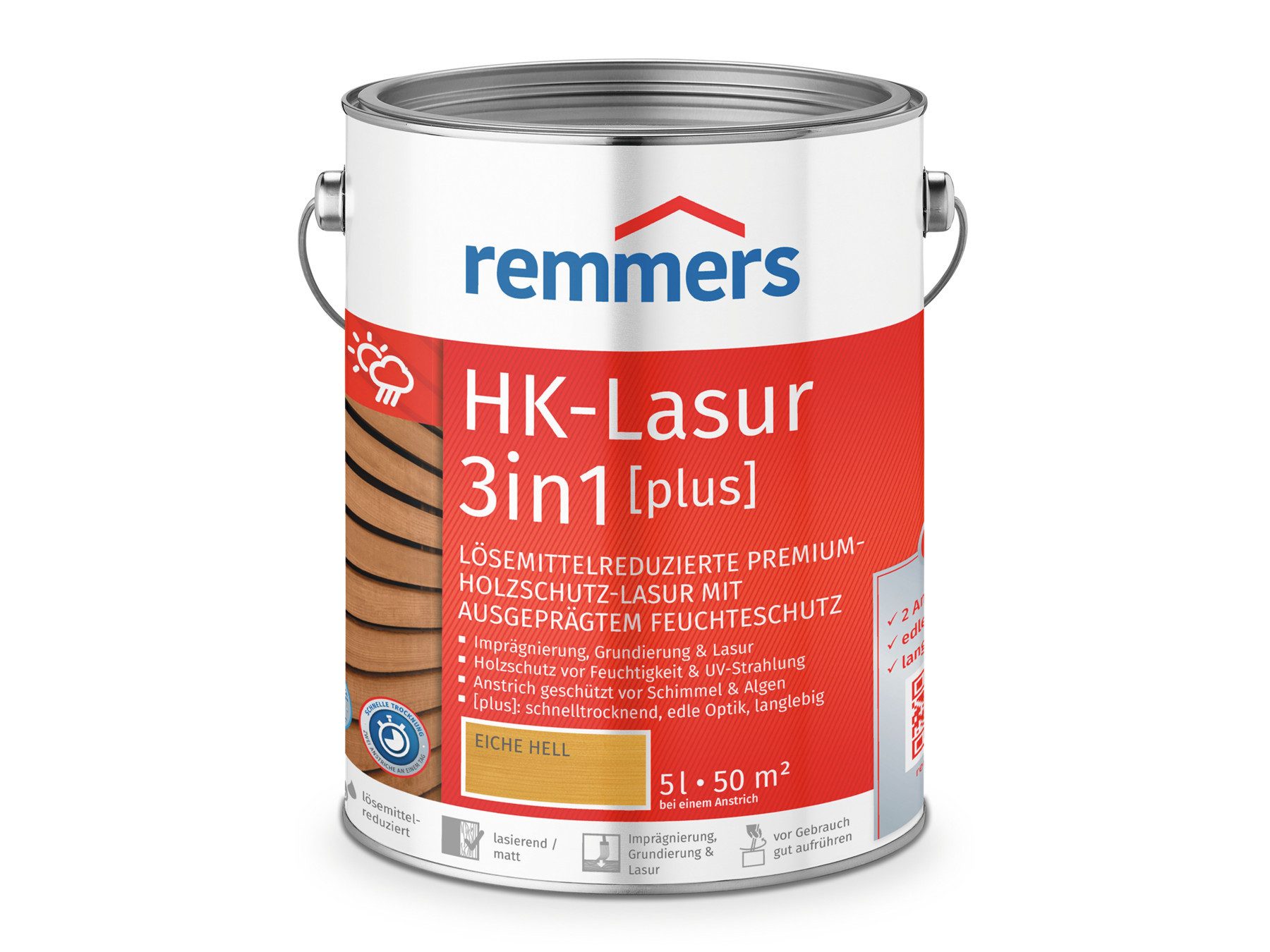 Holzschutzlasur HK-Lasur 3in1 [plus] farblos matt 0,75 Liter