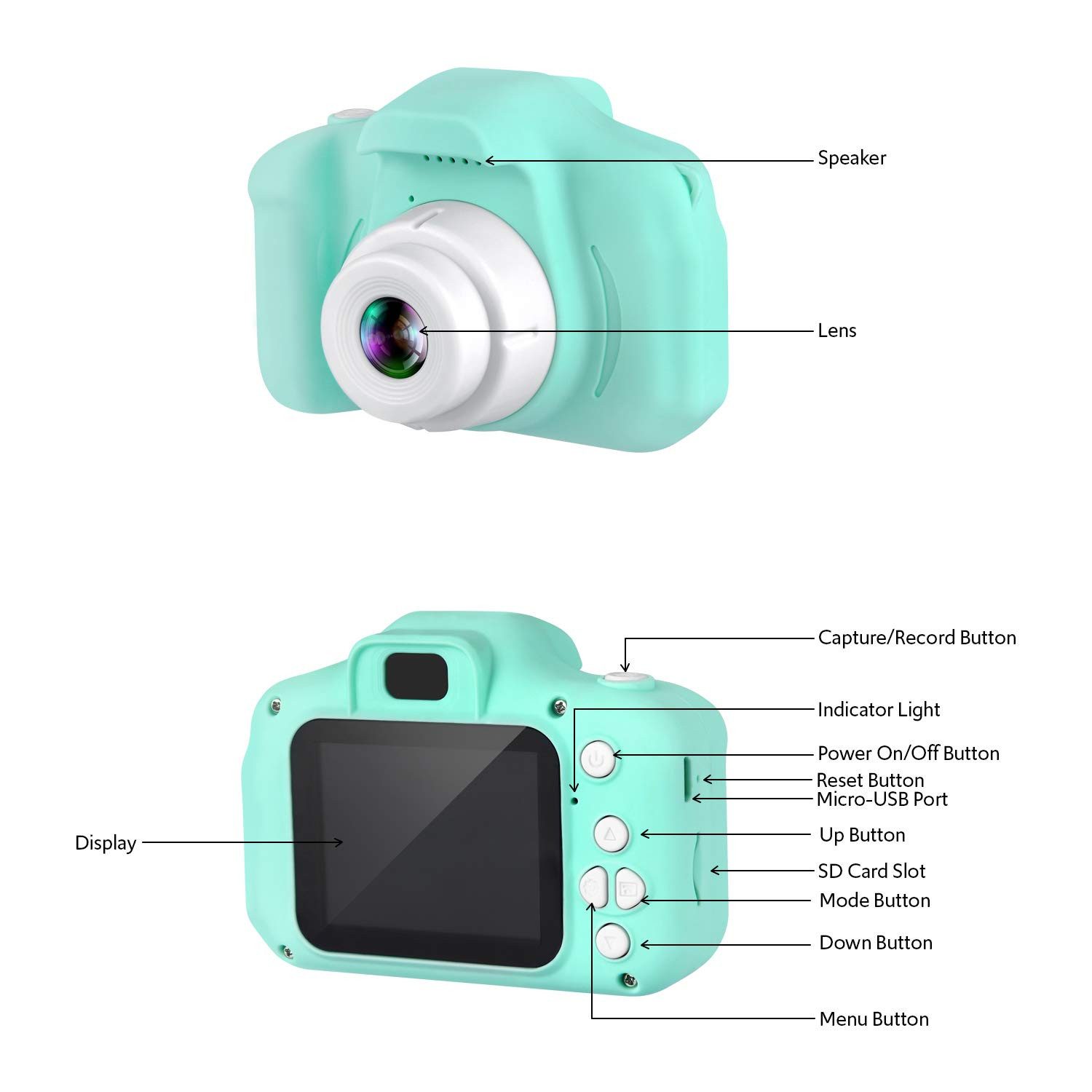 ZEUOPQ HD-Digitalvideokamera mit 32GB SD-Karte Spielzeug-Kamera günstig online kaufen
