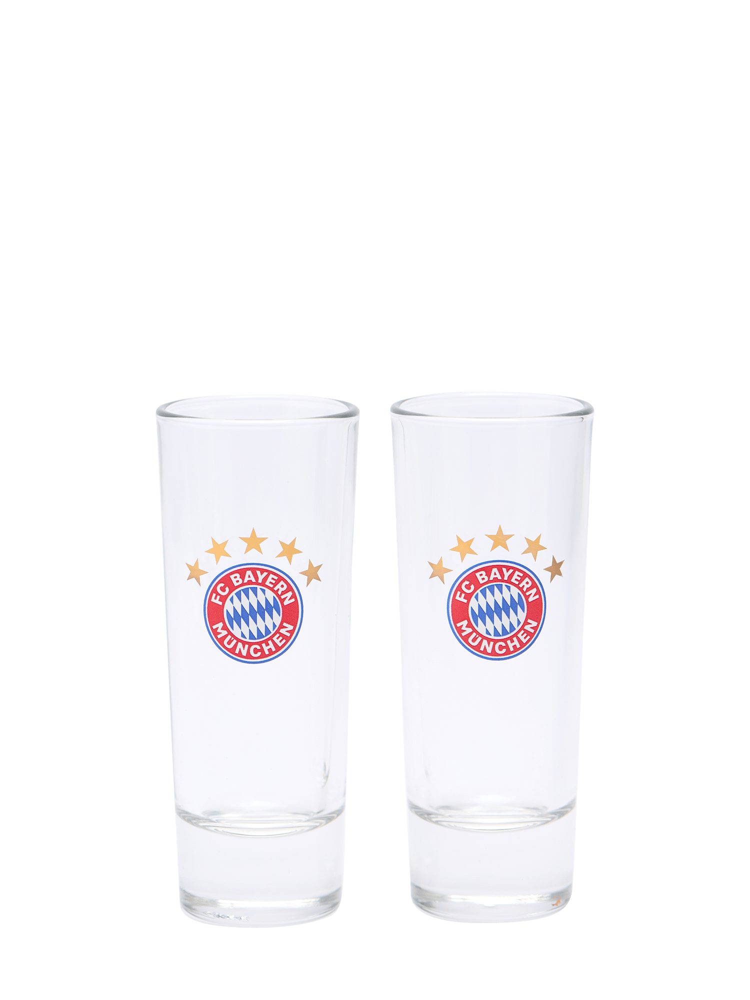 FC Bayern München Gläser-Set FC Bayern München I Schnapsglas 2er-Set I Durchsichtig, Glas