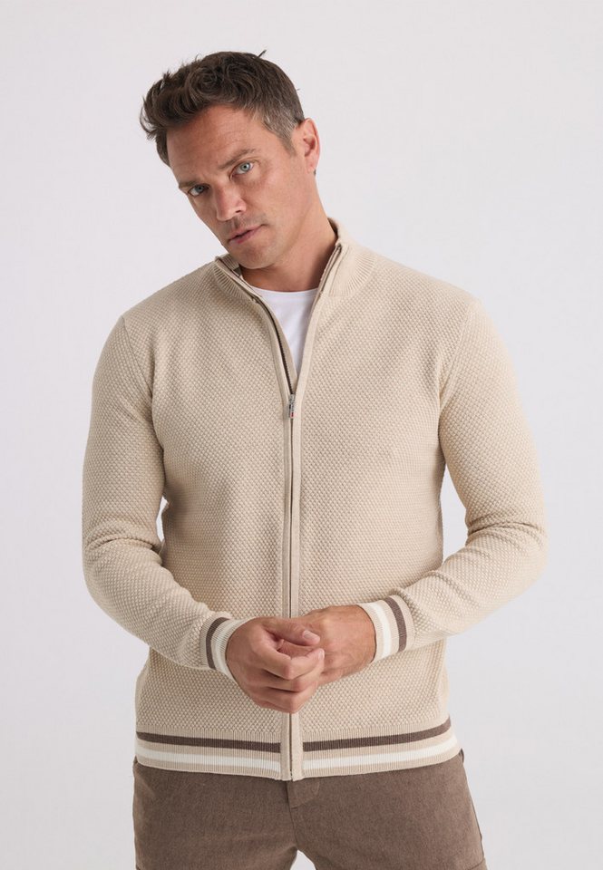 Felix Hardy Strickjacke Strickjacke mit durchgehendem Reißverschluss