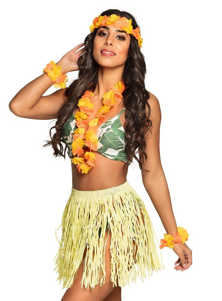 Boland Hawaii-Kostüm Strandkostüm Hawaii gelb Karneval Faschingskostüm