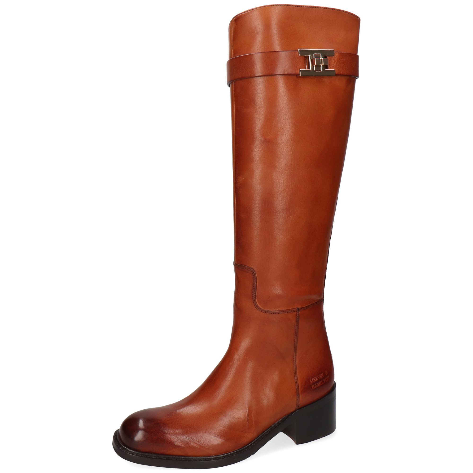 Melvin & Hamilton Shay 4 Leder-Stiefel für Damen Stiefel Block-Absatz, Echtes Leder, Vegetabile Gerbung