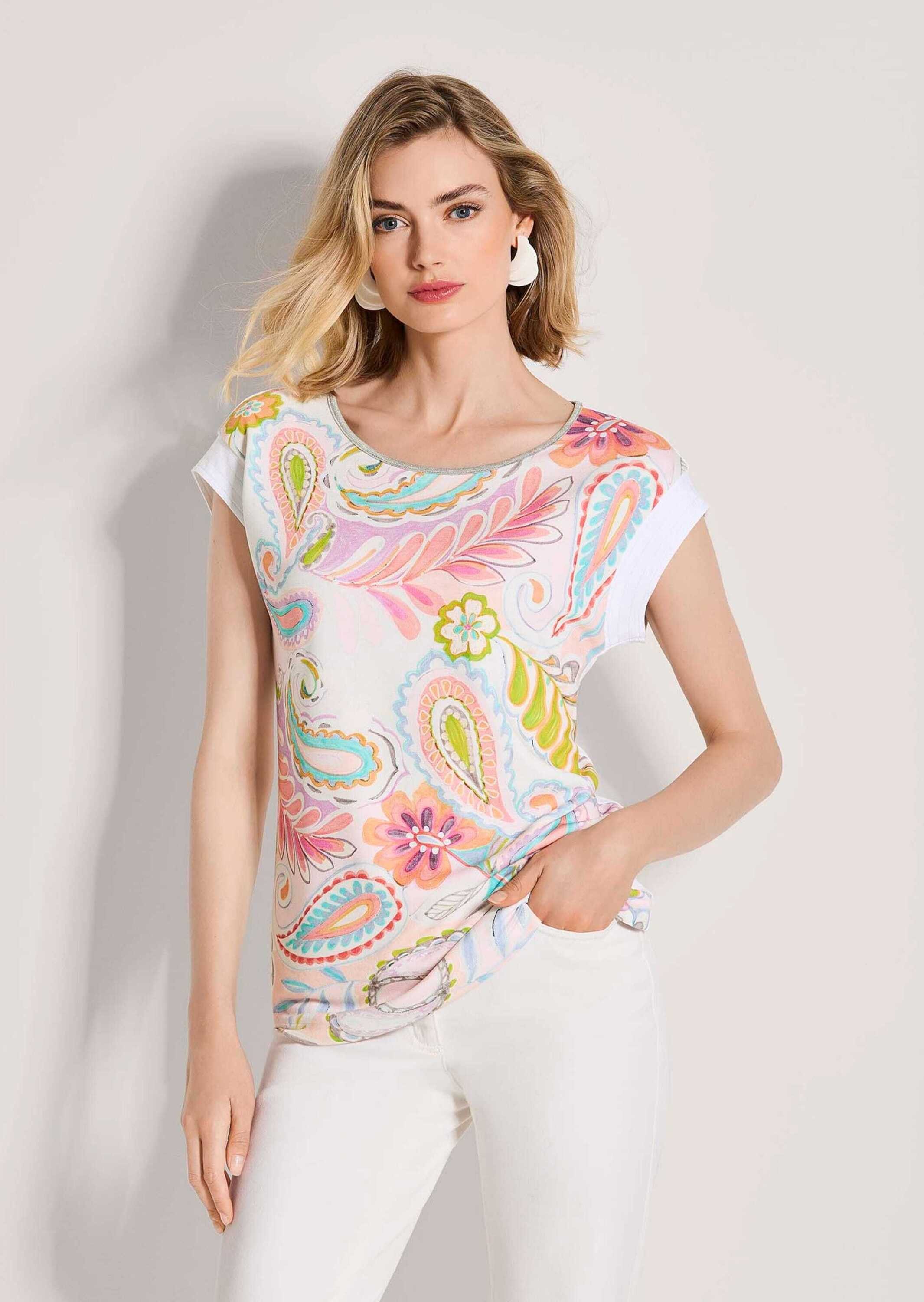 MADELEINE Print-Shirt Paisley-Print Shirt mit Stretch, Rundhals Bedrucktes günstig online kaufen