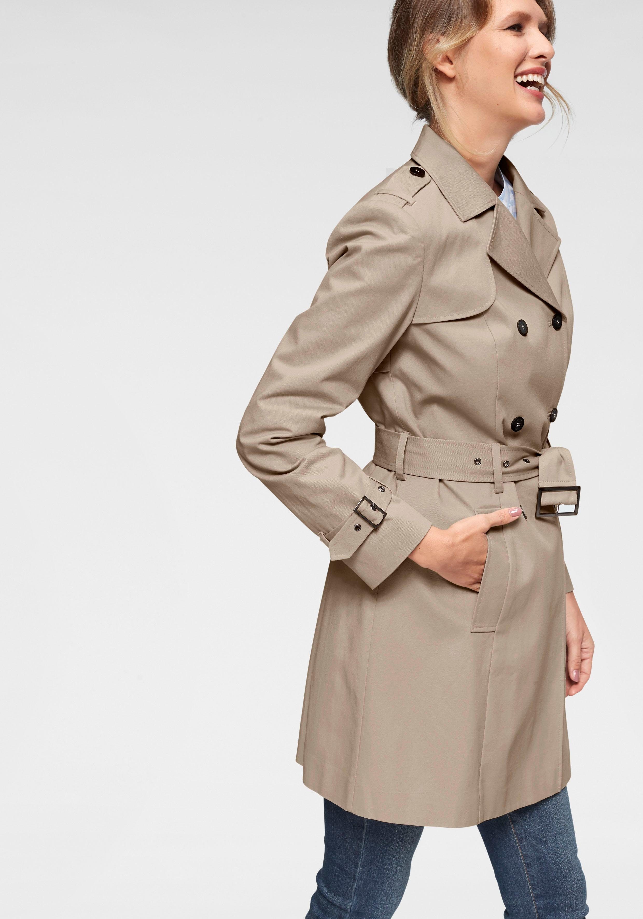 Aniston CASUAL Trenchcoat mit Gürtel zum Regulieren beige | Trenchcoats