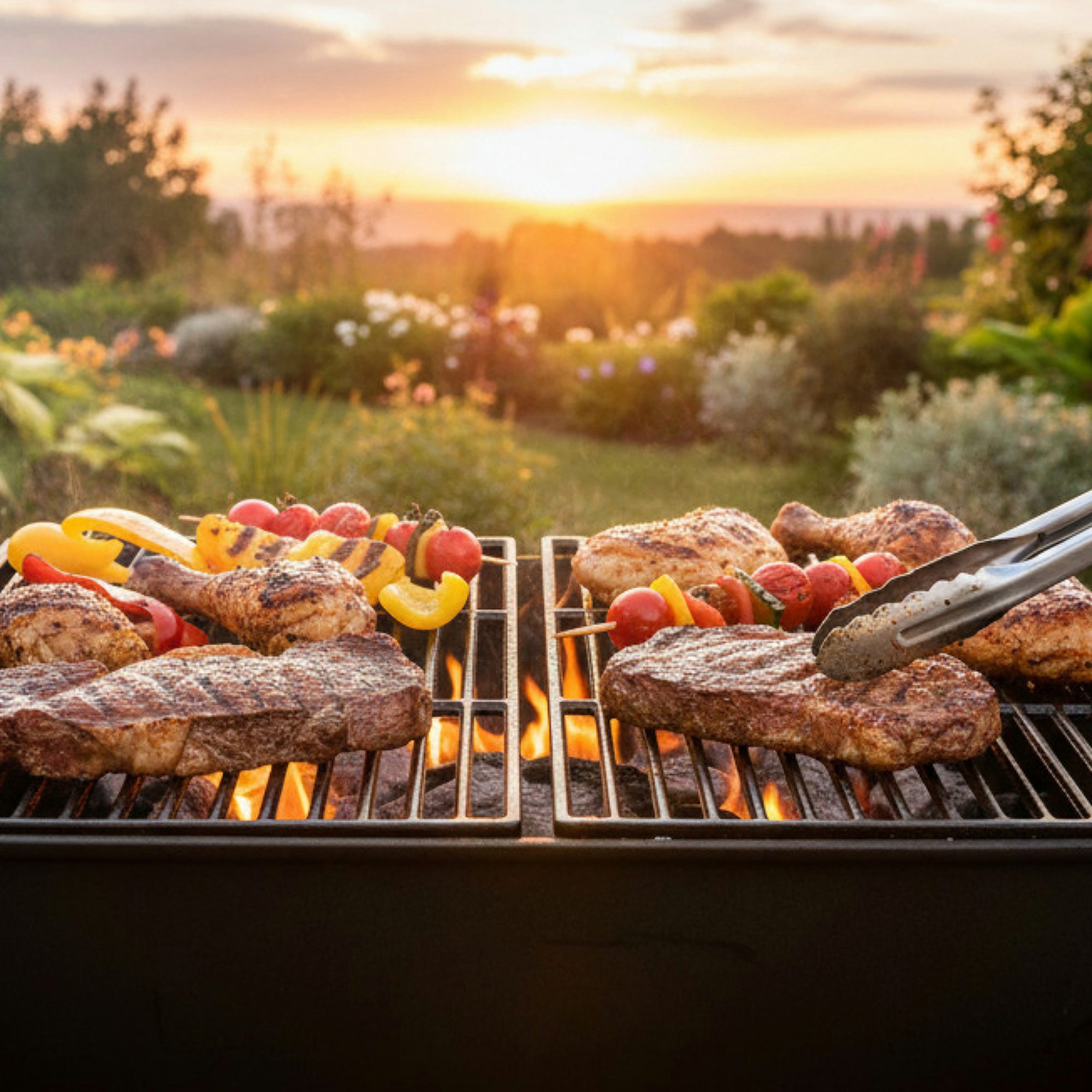 BBQ-Toro Grillrost Gusseisen Grillrost (2 Stück), preseasoned, je 27,5 x 41,5 cm