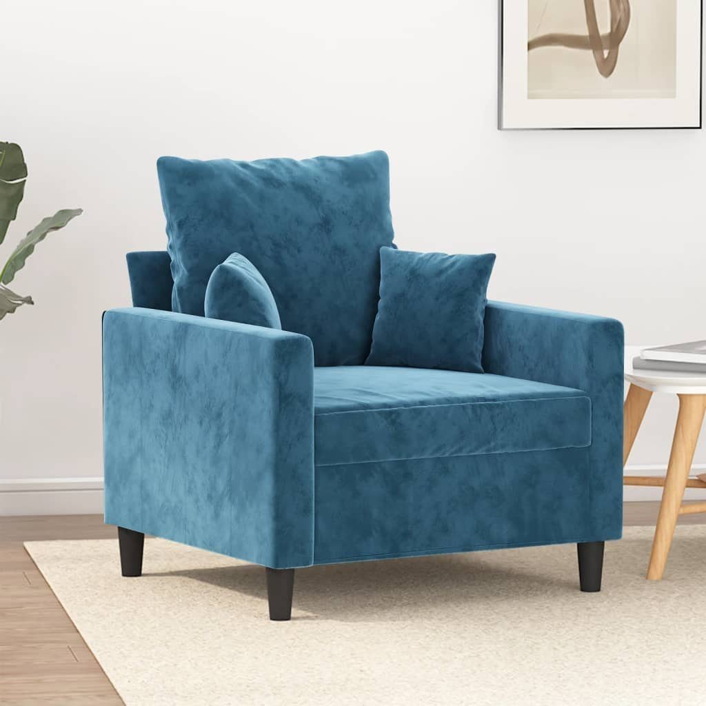 vidaXL Sofa Sessel Blau 60 cm Samt