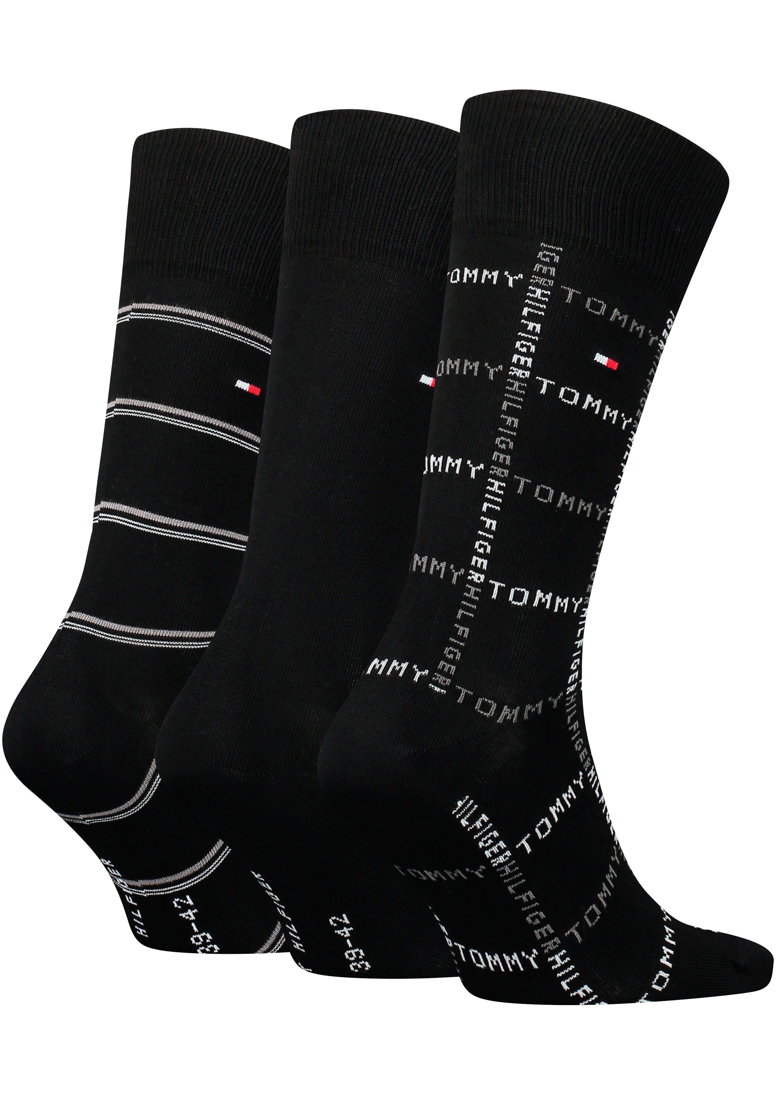 SOCK STRIPE 3P GRID Hilfiger (Packung, TH 3-Paar) GIFTBOX Tommy MEN Socken