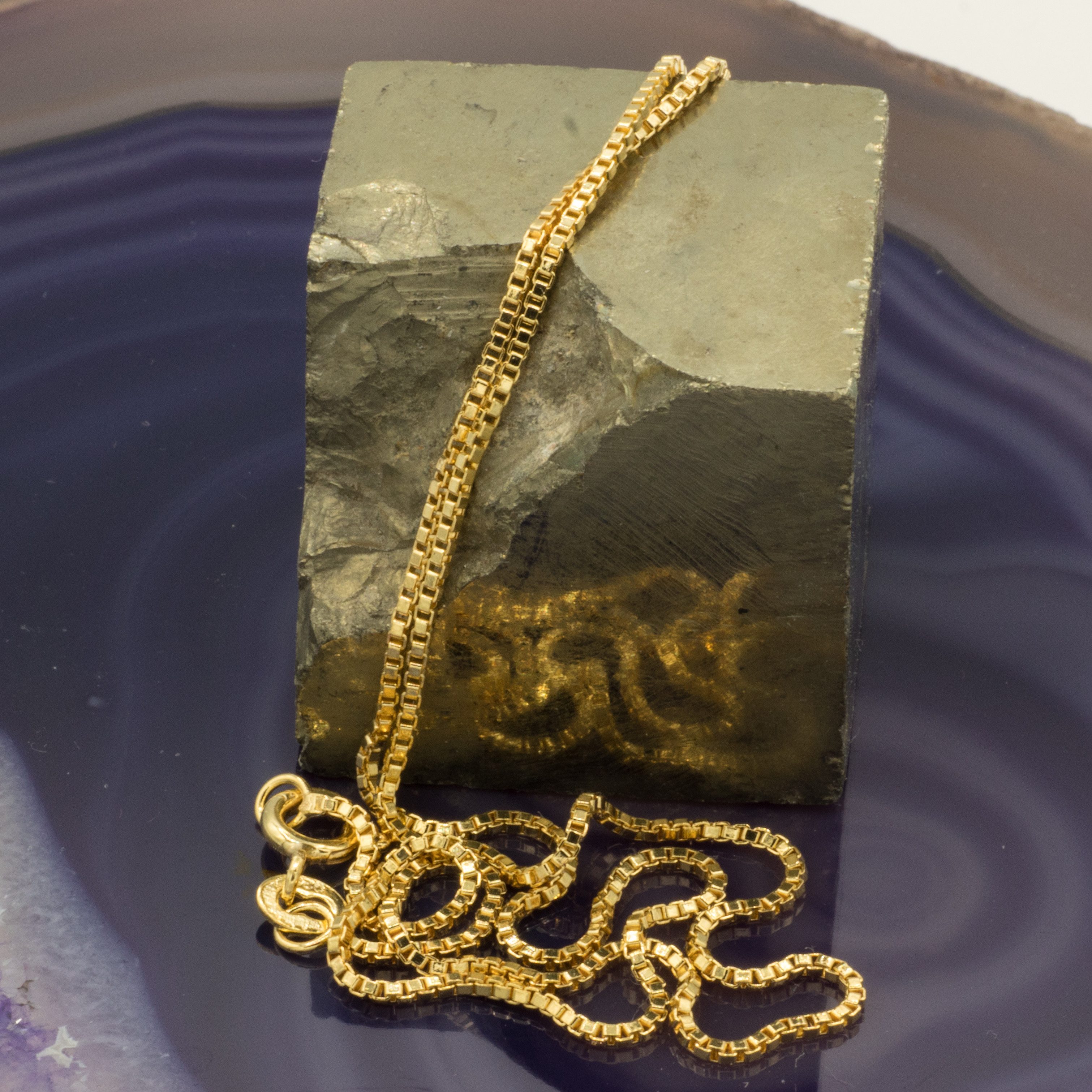 Bella Carina Silberkette Venezianer Kette 1 mm aus 925 Silber vergoldet, 92 günstig online kaufen