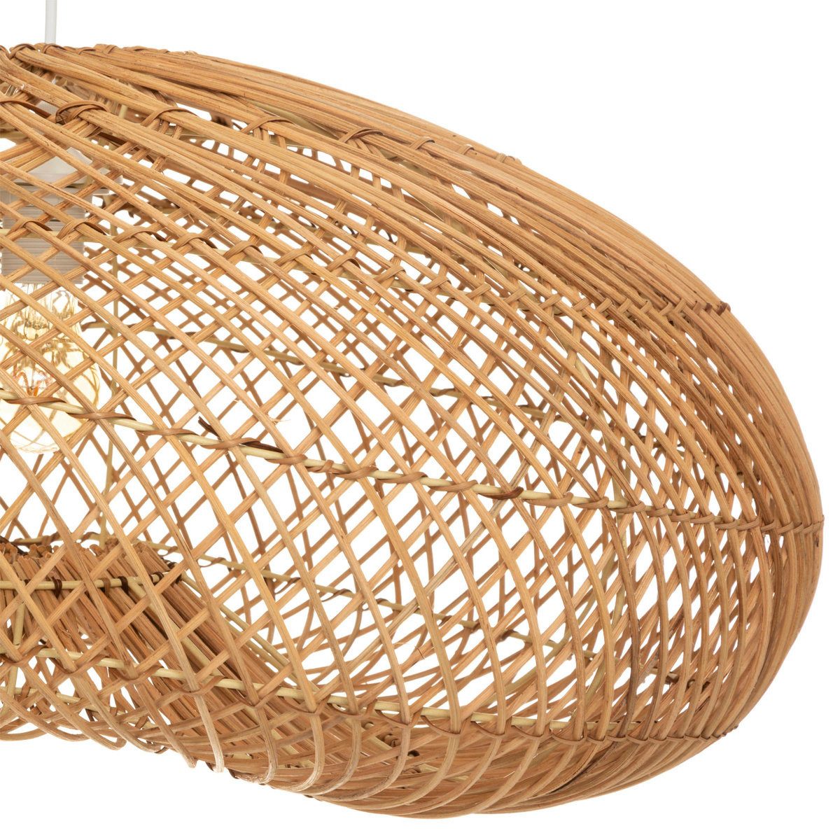Atmosphera Créateur d'intérieur Pendelleuchte Pendelleuchte aus Rattan, Ø 68 cm, Leuchte mit Dekofunktion, ohne Leuchtmittel