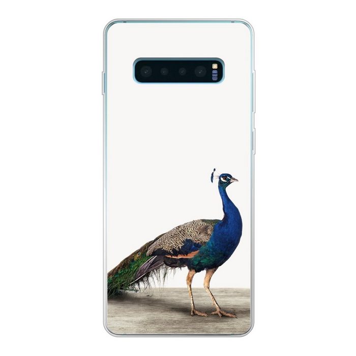 MuchoWow Handyhülle Pfau - Federn - Vogel - Kinder - Jungen - Mädchen Phone Case Handyhülle Samsung Galaxy S10 Lite Silikon Schutzhülle