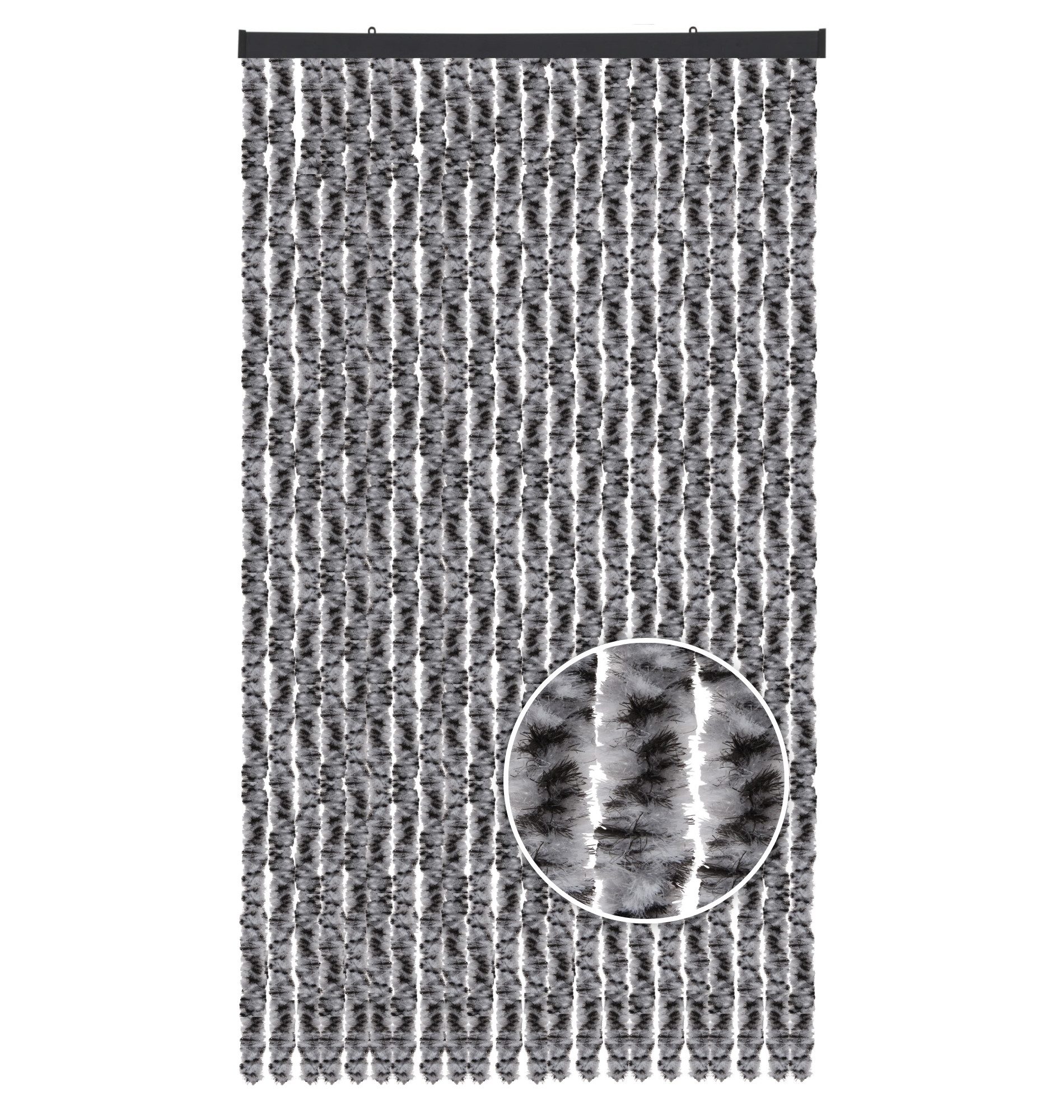 Arsvita Türvorhang Flauschvorhang Breite: 80cm (1 St), Ösen, blickdicht, Insektenschutz Fadengardine für Balkon, Terrasse, Pavillon, Camping