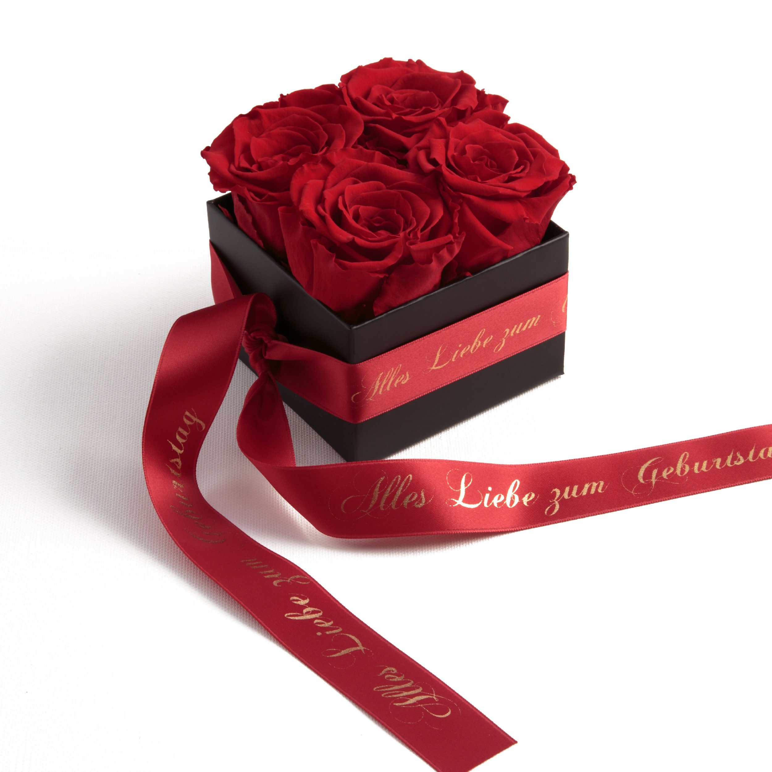 ROSEMARIE SCHULZ Heidelberg Dekoobjekt Rosenbox echte Rosen Alles Liebe zum Geburtstag Geschenk für Frauen (1 St), Echte konservierte Rosen, Made in Germany