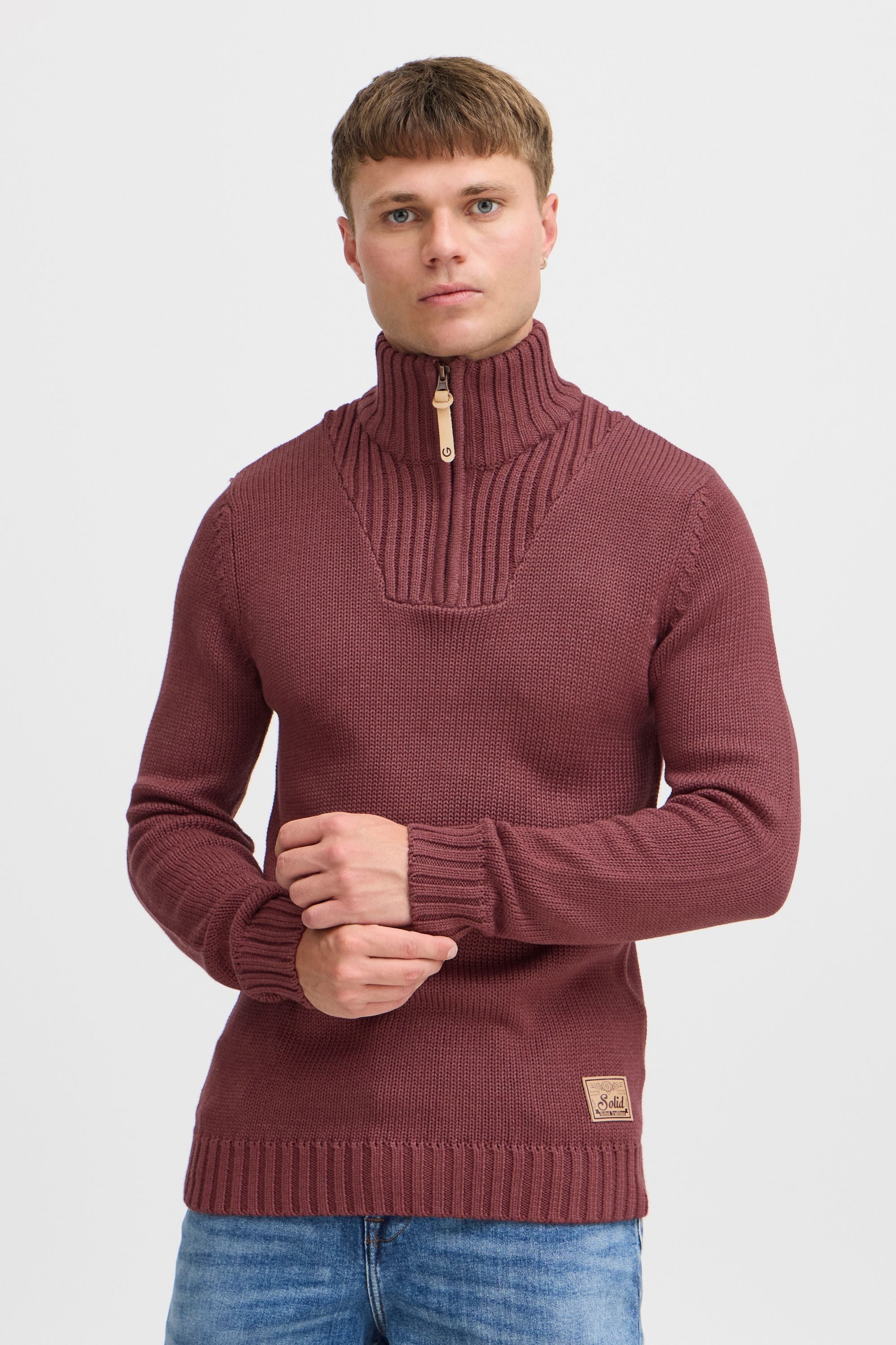 !Solid Troyer SDPetro Strickpulli mit hochabschließendem günstig online kaufen