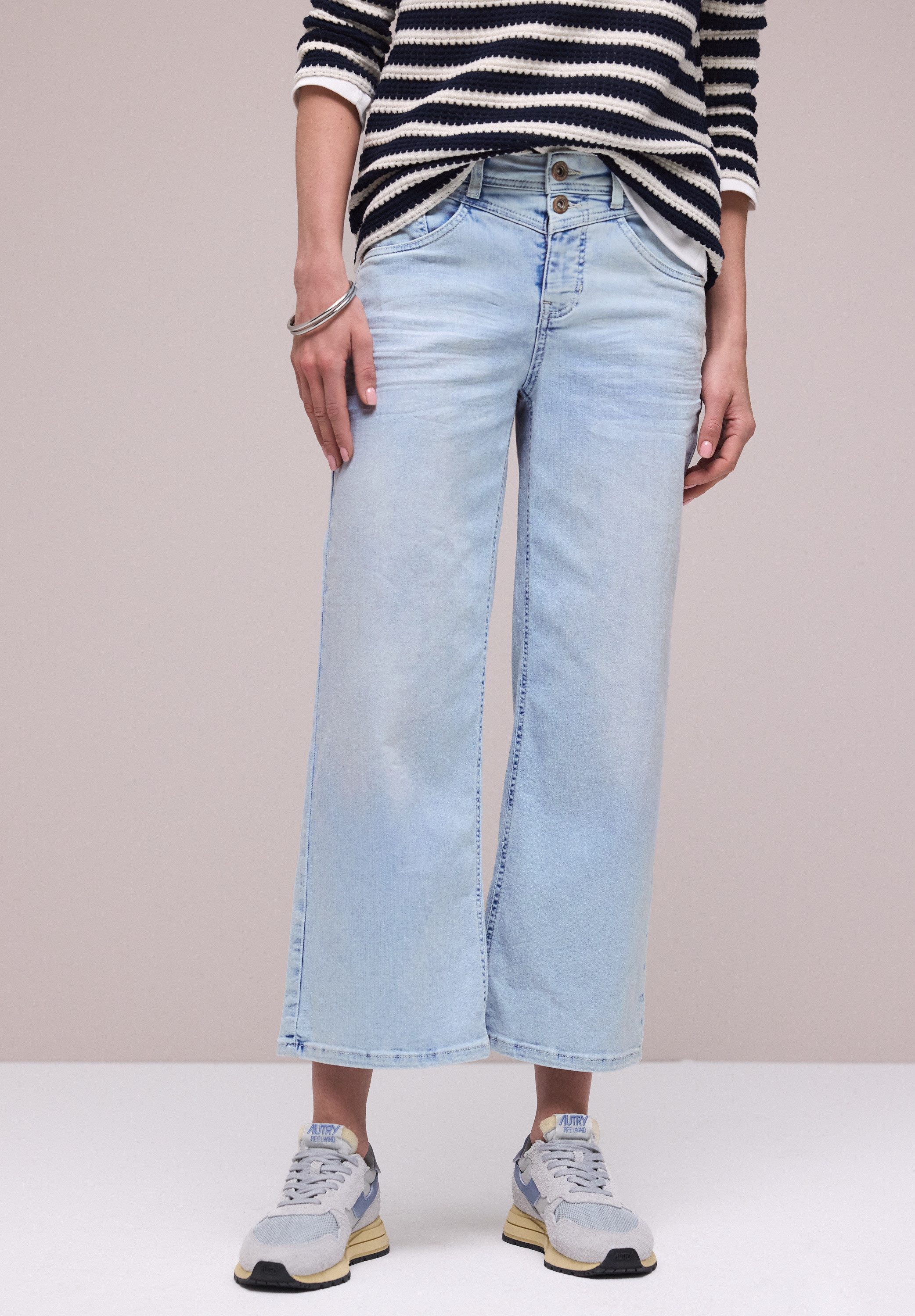 STREET ONE Loose-fit-Jeans Style Emee Wide Leg Jeans mit Stretch günstig online kaufen