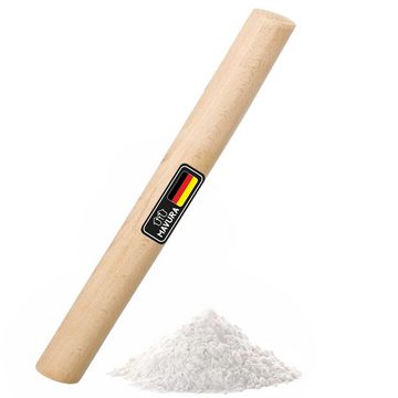 MAVURA Nudelholz TEIGFIX Französischer Teigroller Rolling Pin Antihaft Buchenholz, Backroller für Fondant, Pizza, Kuchen, Nudelteig Ausroller