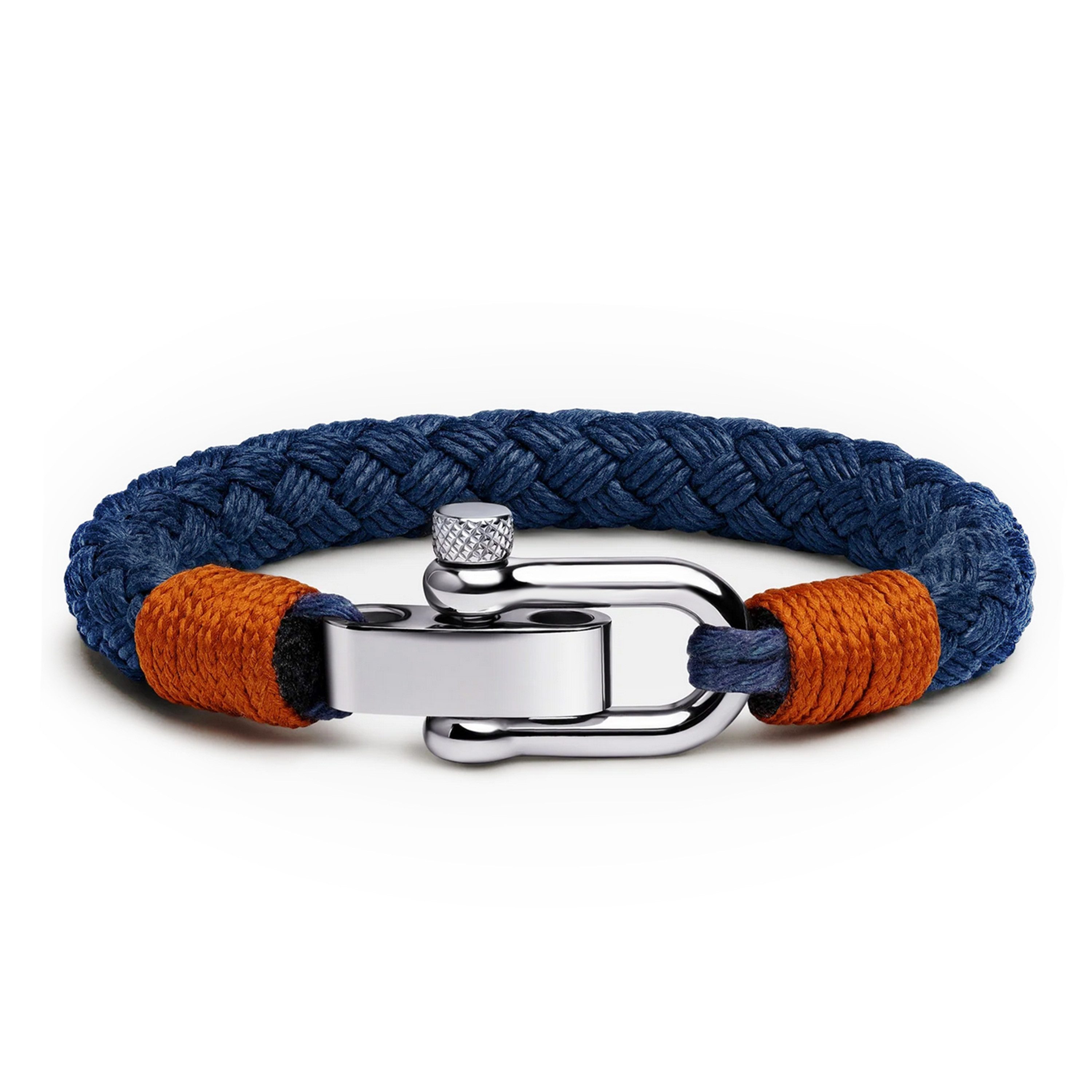 UNIQAL.de Armband Maritime Armband aus Segeltau "TAUWERK" nautics, Schäckel verschluss (Edelstahl, Segeltau, Casual Style, handgefertigt)