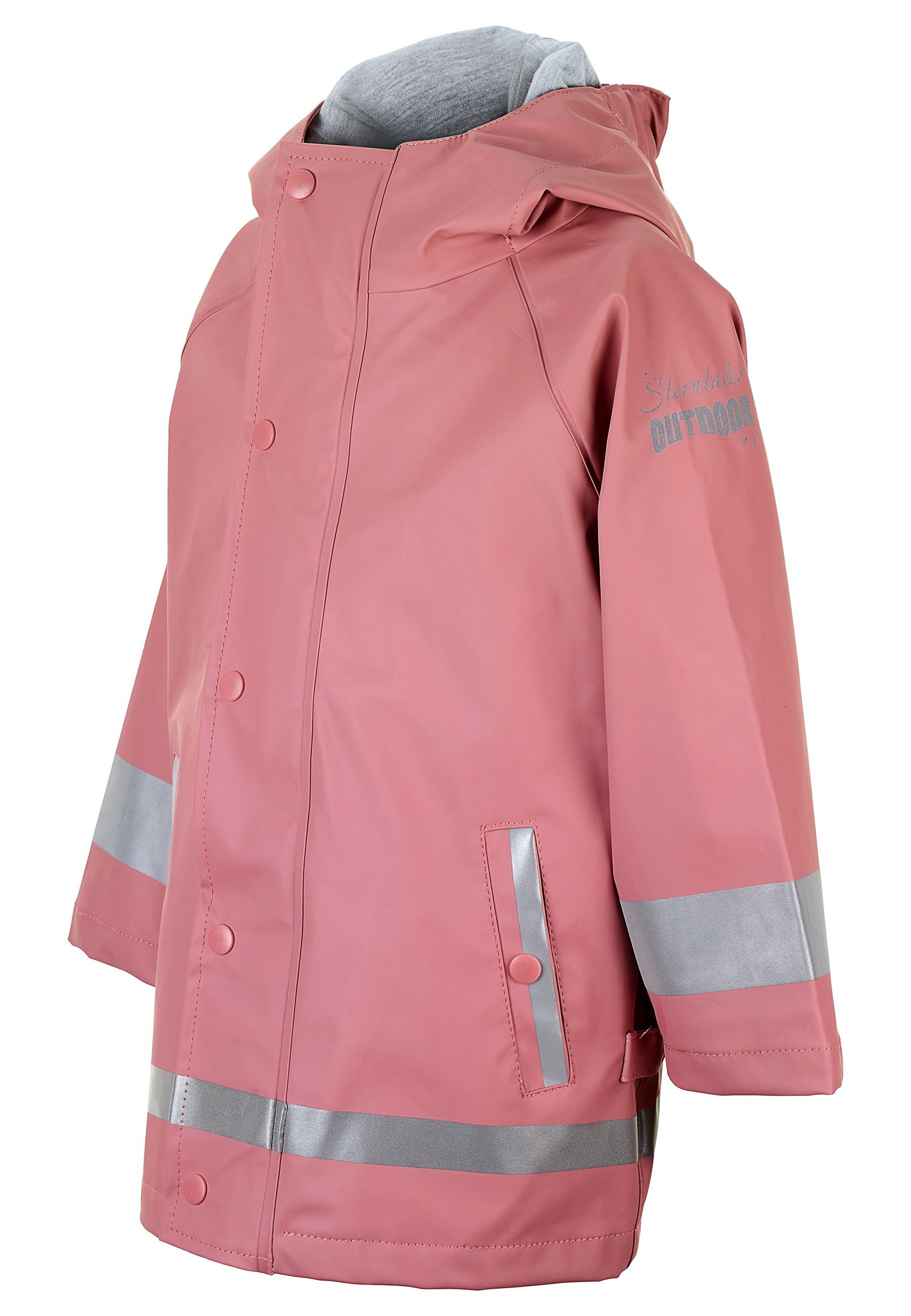 Sterntaler® Regenjacke Regenjacke ungefüttert uni (1-St) Wasserdichte Regenjacke mit verschweißten Nähten, Reflektoren & Zipper