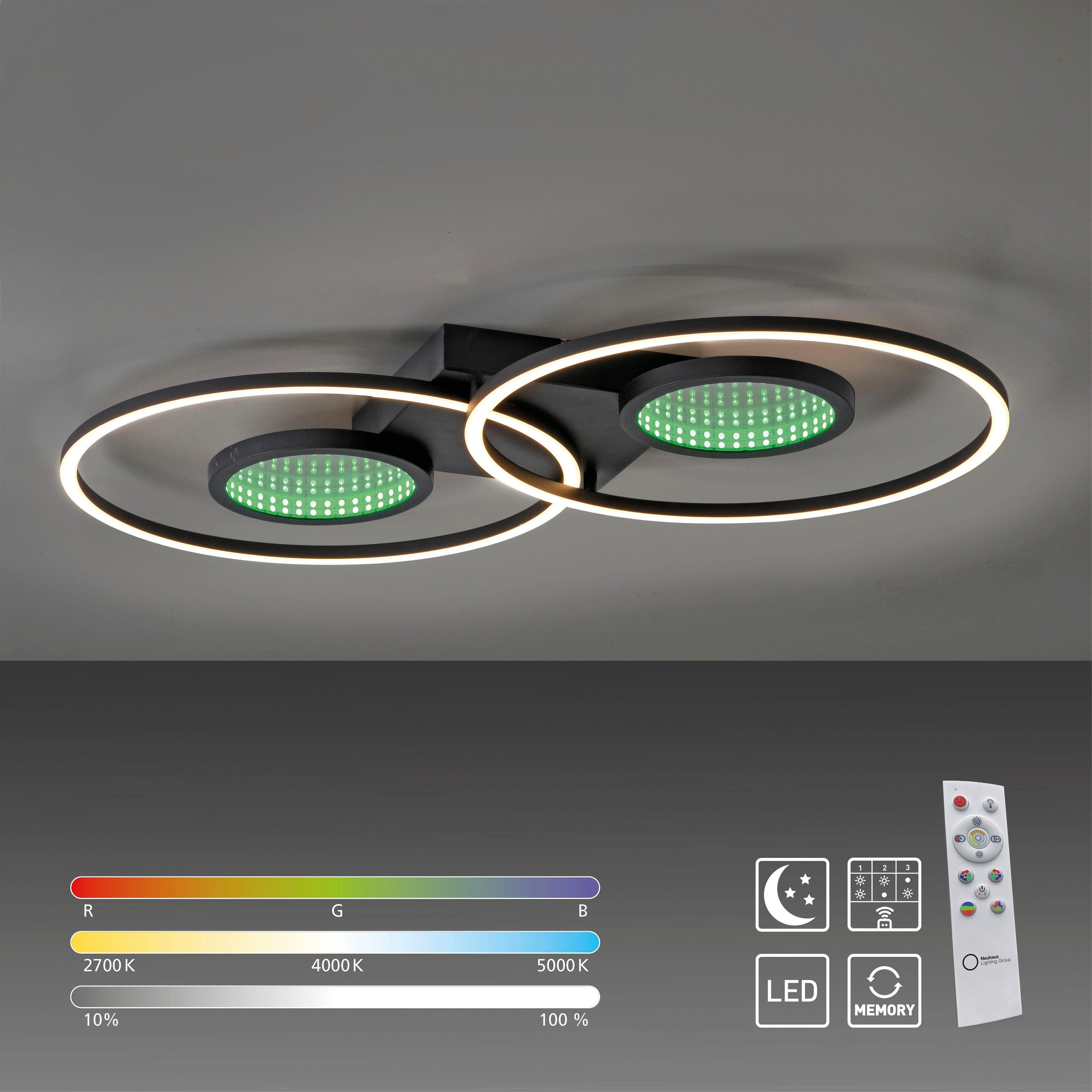 JUST LIGHT Deckenleuchte TUNEL, LED fest günstig online kaufen