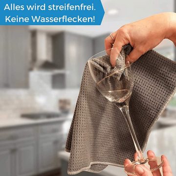 EliXito Spültuch Universal Trockentücher für Küche, Glas, Küche, Fenster & Auto 60x40cm, (2-tlg), Streifenfreier Glanz