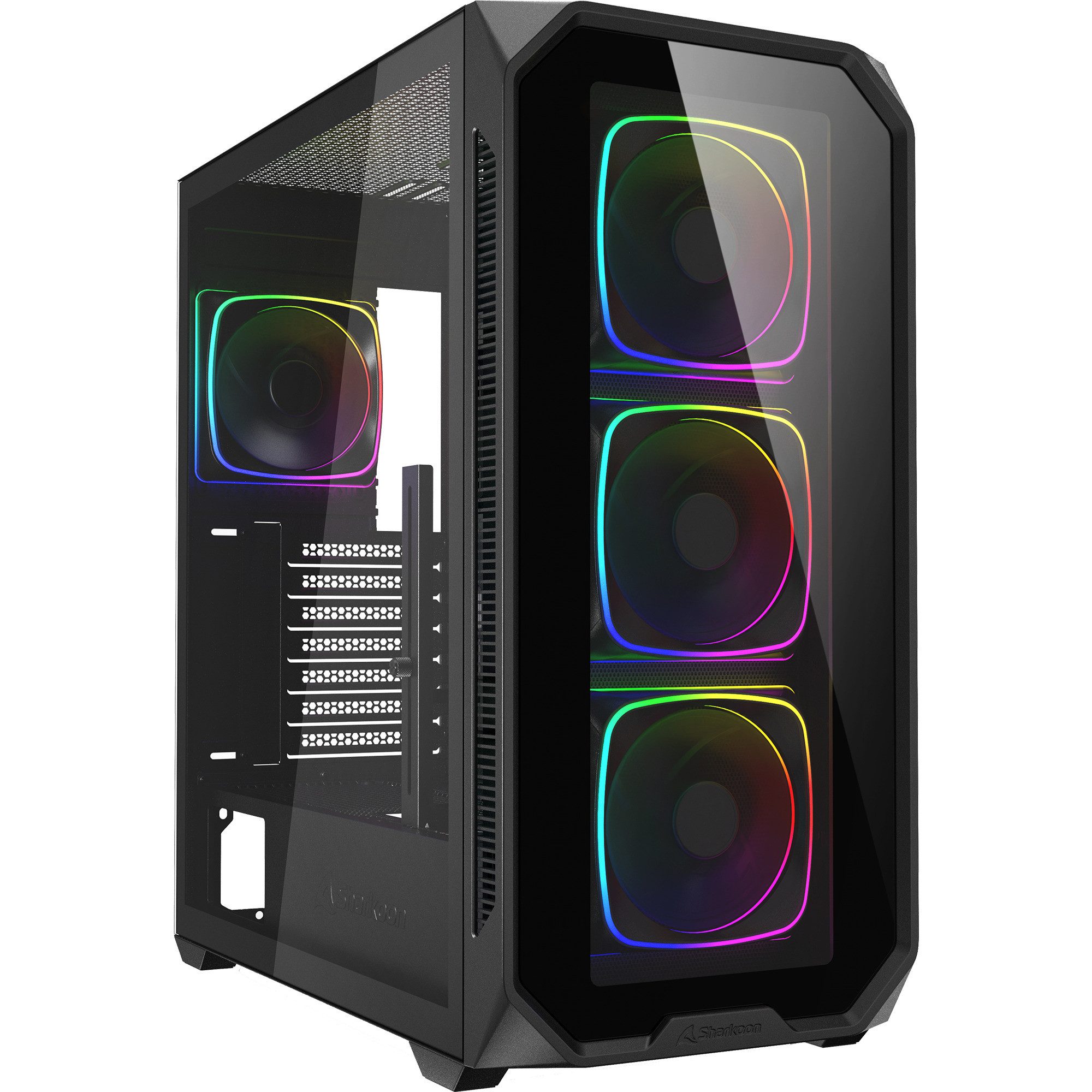 Sharkoon PC-Gehäuse Sharkoon AK5G RGB, Tower-Gehäuse, (Tempered Glass