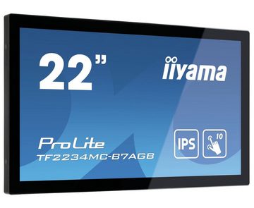 Iiyama 54.6cm (21,5) TF2234MC-B7AGB 16:9 M-Touch HDMI+DP TFT-Monitor (1920 x 1080 px, Full HD, 8 ms Reaktionszeit, IPS, Touchscreen, Eingebautes Mikrofon, HDCP)