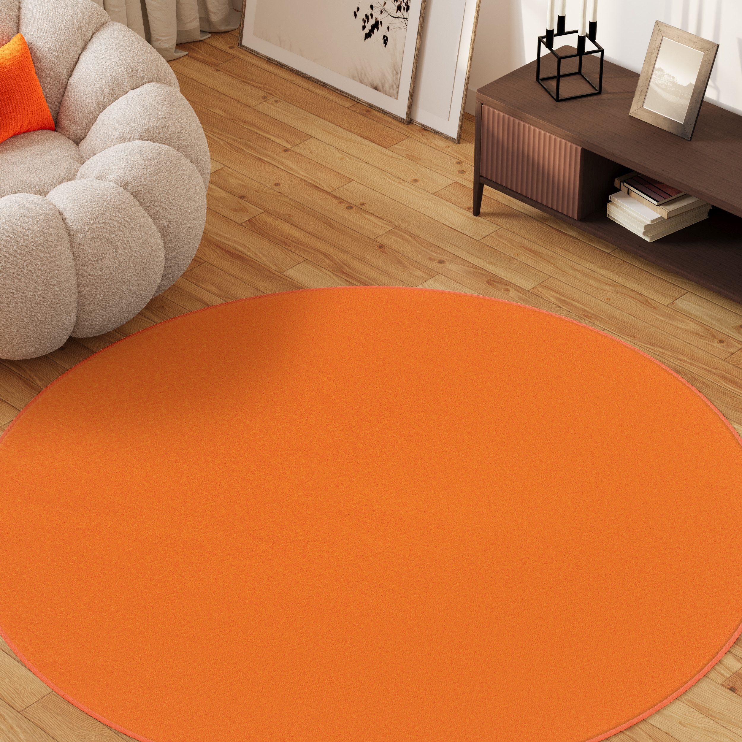 Tapiso Teppich MONO, rund, Höhe: 6 günstig online kaufen