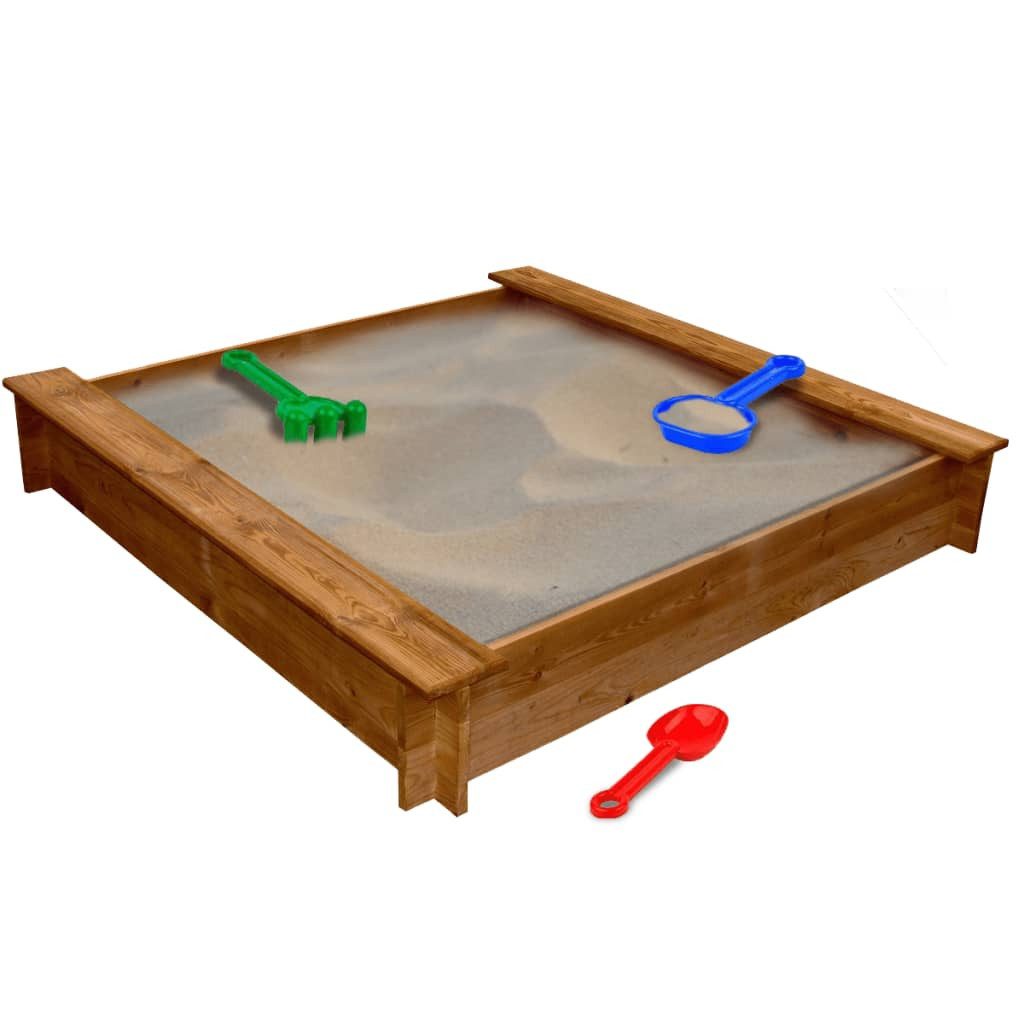 vidaXL Sandkasten, Sandkiste Holz Quadratisch günstig online kaufen