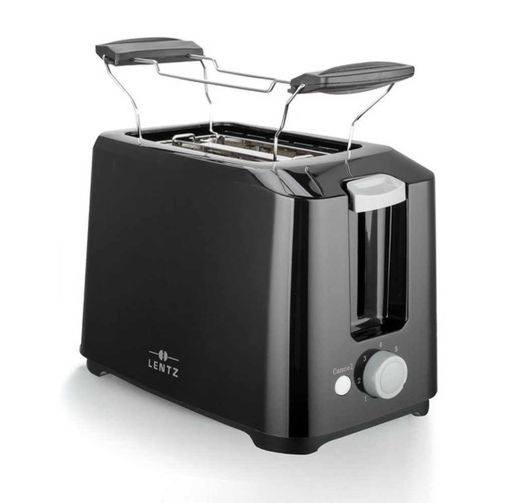 Lentz 2-in-1-Toaster 2-Scheiben Toastautomat, Brötchenaufsatz, Röster, Toast, für normales Toastbrot, 700 W, Anti-Stau-Funktion, 7 Bräunungsstufen