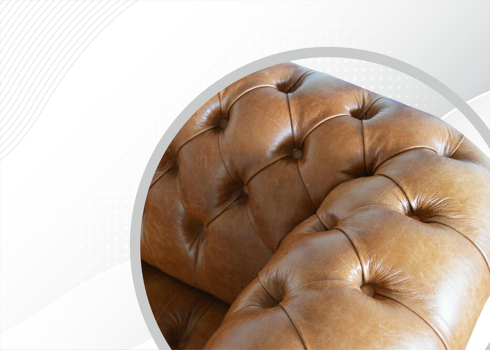 mit JVmoebel Couch Chesterfield-Sofa, Design Knöpfen. 3 Die cm, Sofa 197 Sitzer Chesterfield Rückenlehne
