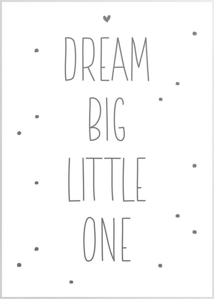 Reinders! Wandbild Slim Frame White 50x70 Dream Big Little One