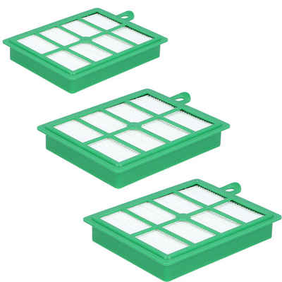 McFilter HEPA-Filter (3 Stück) passend für AEG VX8-2-ÖKO Staubsauger, Grün, Kunststoff / Filter-Lamellen, Hygienefilter