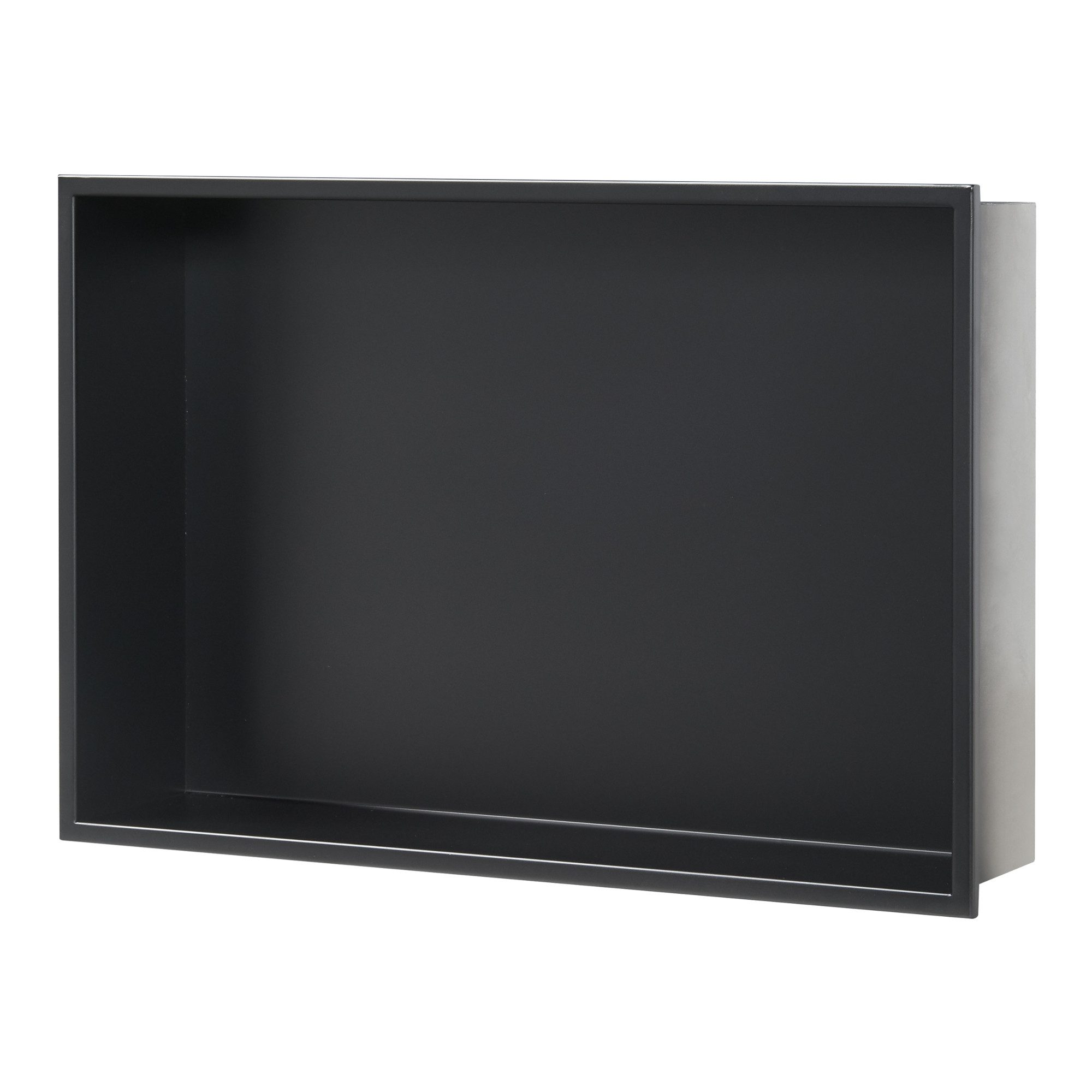 neu.haus Duschwand, Edelstahl, »Kristinehamn« Wandnische 47x32x10cm Schwarz