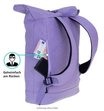 Bench. Rucksack Damen Herren Kurierrucksack Laptop Fach Roll-Top, 19 Liter Daypack DIN A4 mit Geheimfach 64180 + Trinkflasche