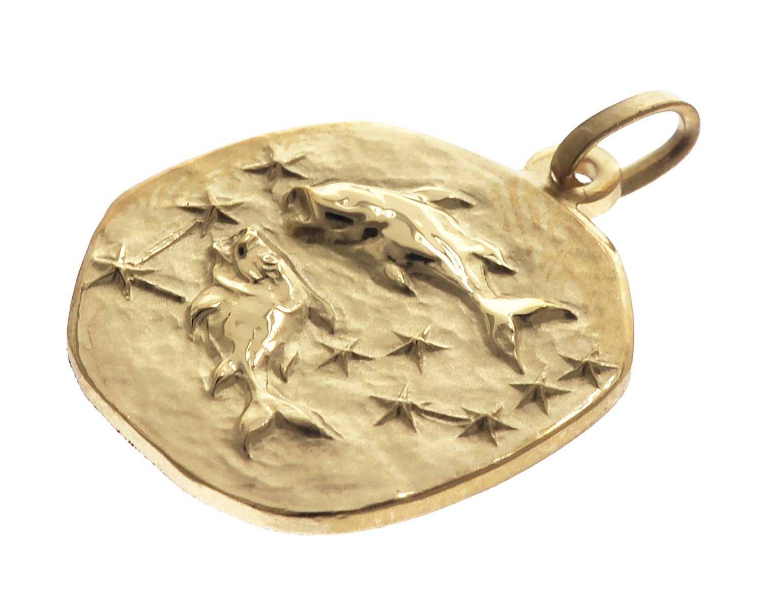 trendor Kette mit Anhänger Fische Ø 20 mm Gold auf Silber günstig online kaufen