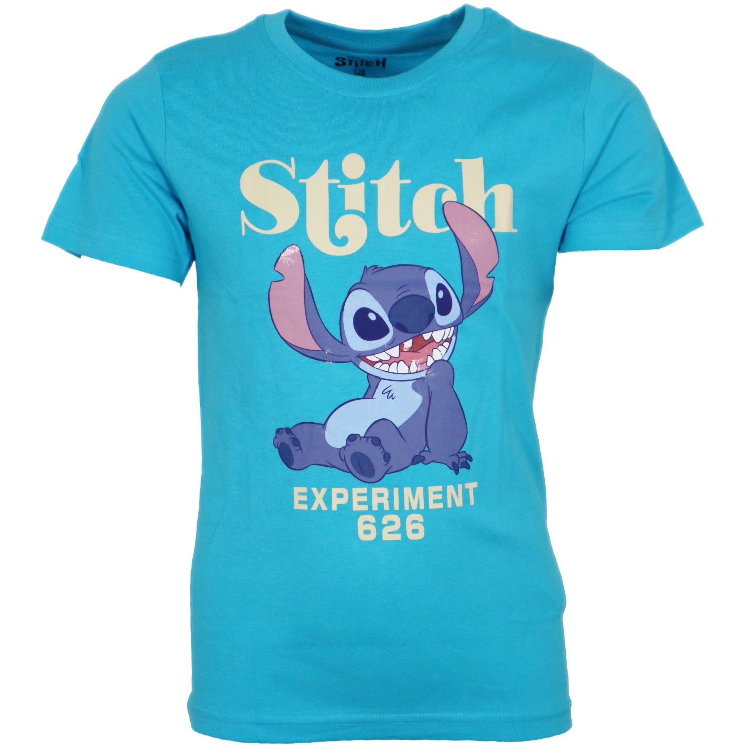 Disney Print-Shirt Disney Lilo und Stitch Jungen Kinder kurzarm T-Shirt Shirt 100% Baumwolle, Gr. 98 bis 128
