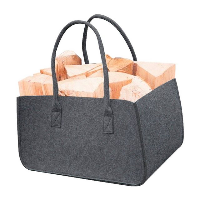 Mojawo Mini Bag “Filz Kaminholz Einkaufstasche Tragetasche Zeitungstasche Shopper Bag 50x34x27cm”