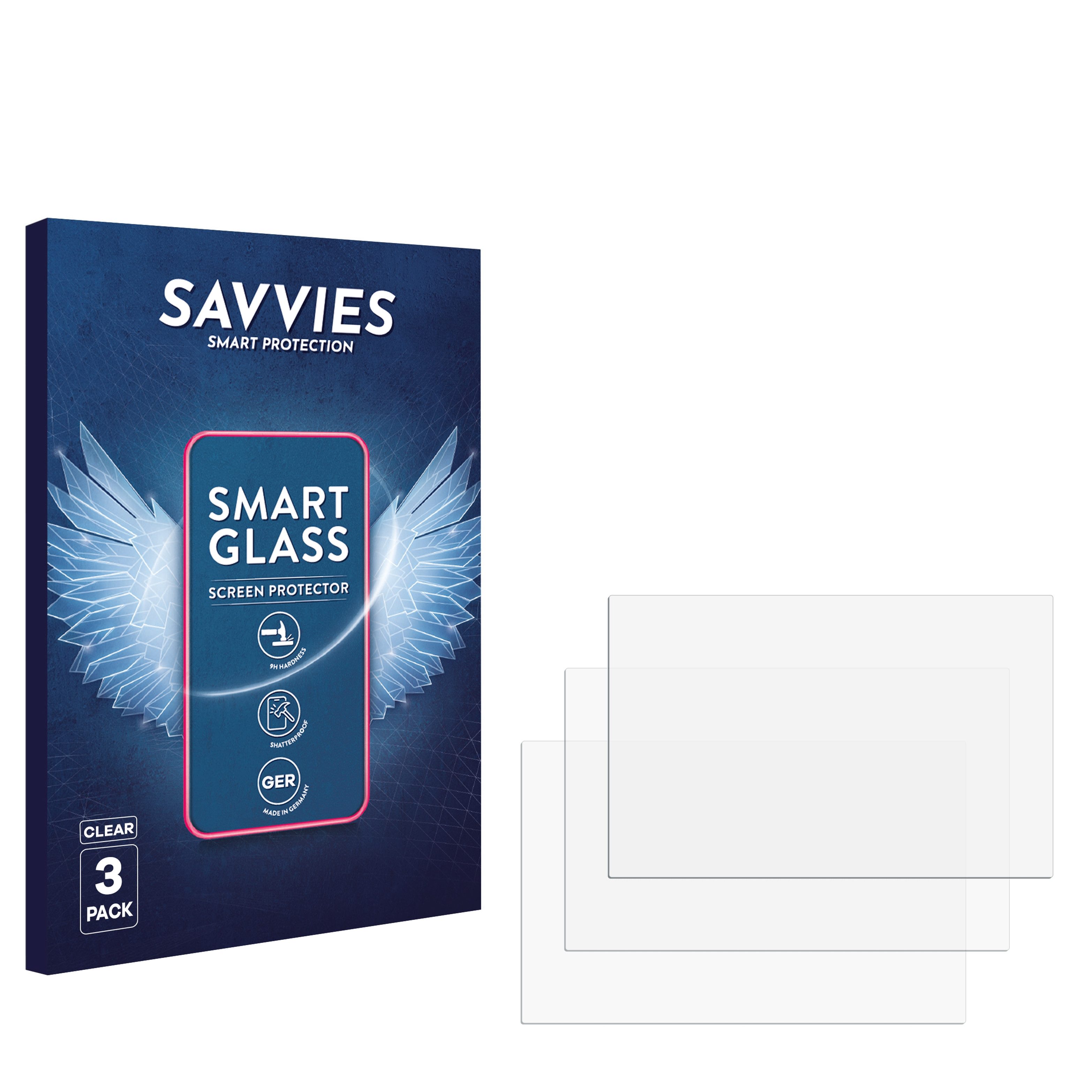 Savvies Displayschutzglas Schutzglas Panzer für MSI Claw A1M, 3 Stück, Schutzfolie Display Schutz Glas Folie klar