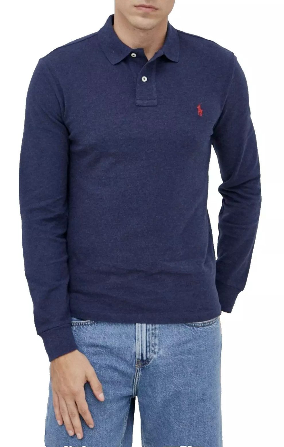 Polo Ralph Lauren Langarm-Poloshirt Herren Hemd Slim-Fit Weich, atmungsakti günstig online kaufen