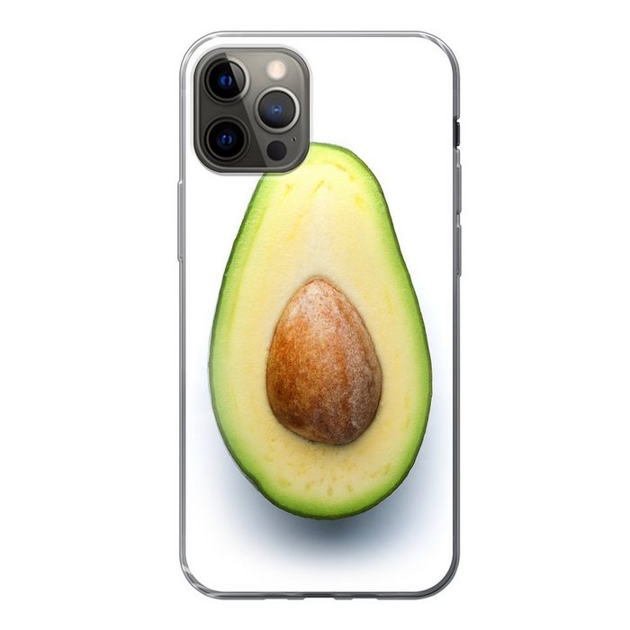 MuchoWow Handyhülle Avocado in Scheiben geschnitten mit Stein Handyhülle Apple iPhone 13 Pro Smartphone-Bumper Print Handy