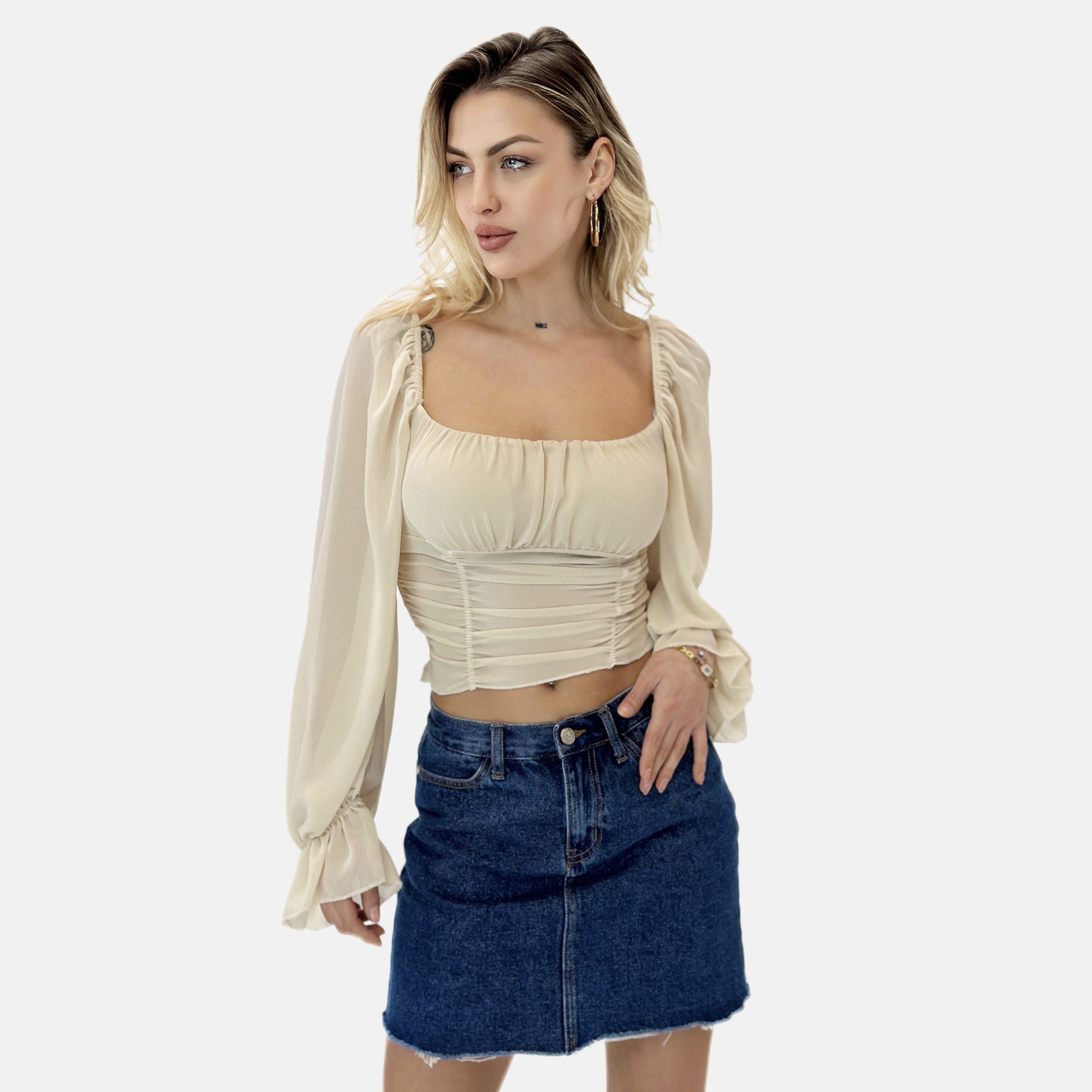 Blusentop Damen Oberteil