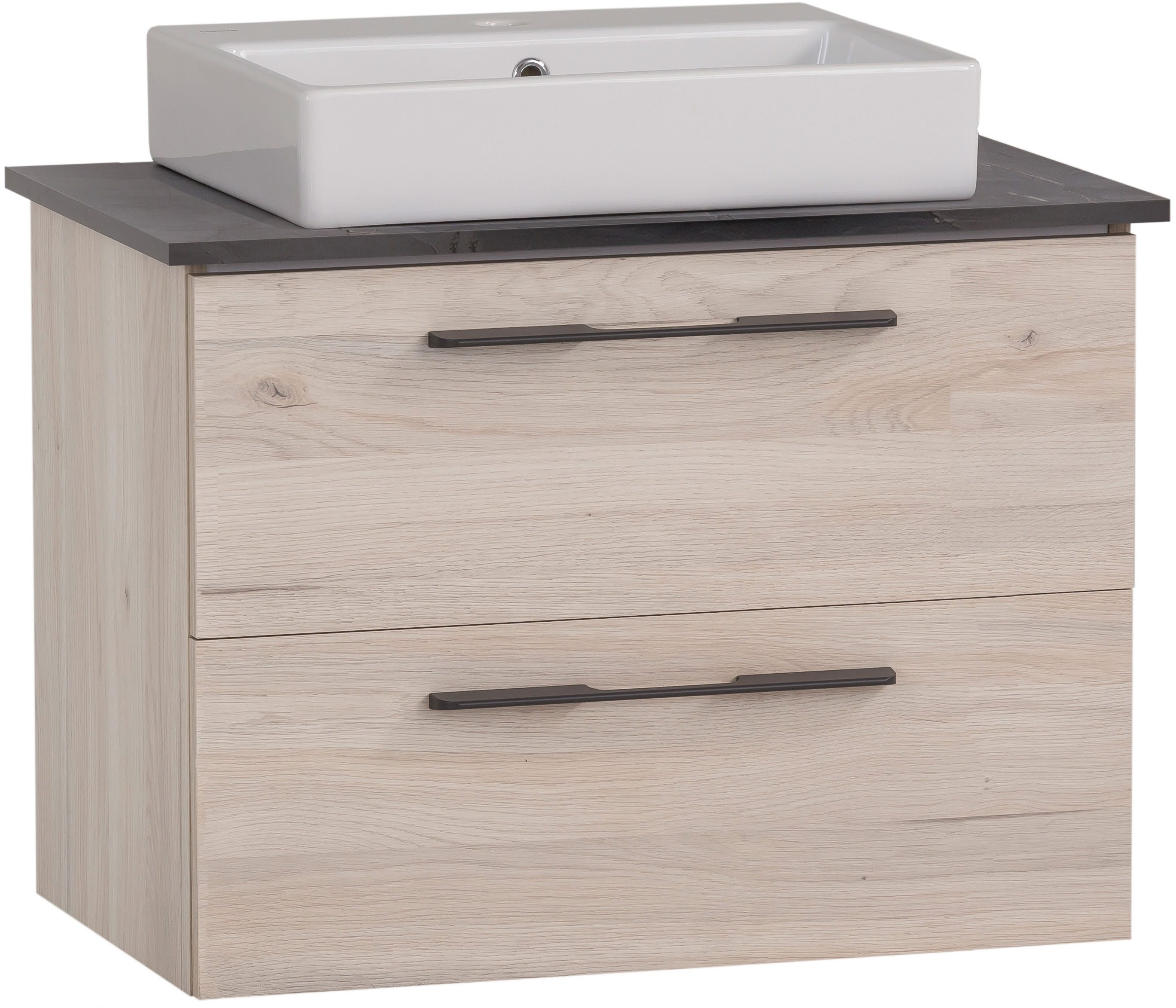 Schildmeyer Waschtisch Maxim, Sandeiche + Marmor (3-St), Made in Germany