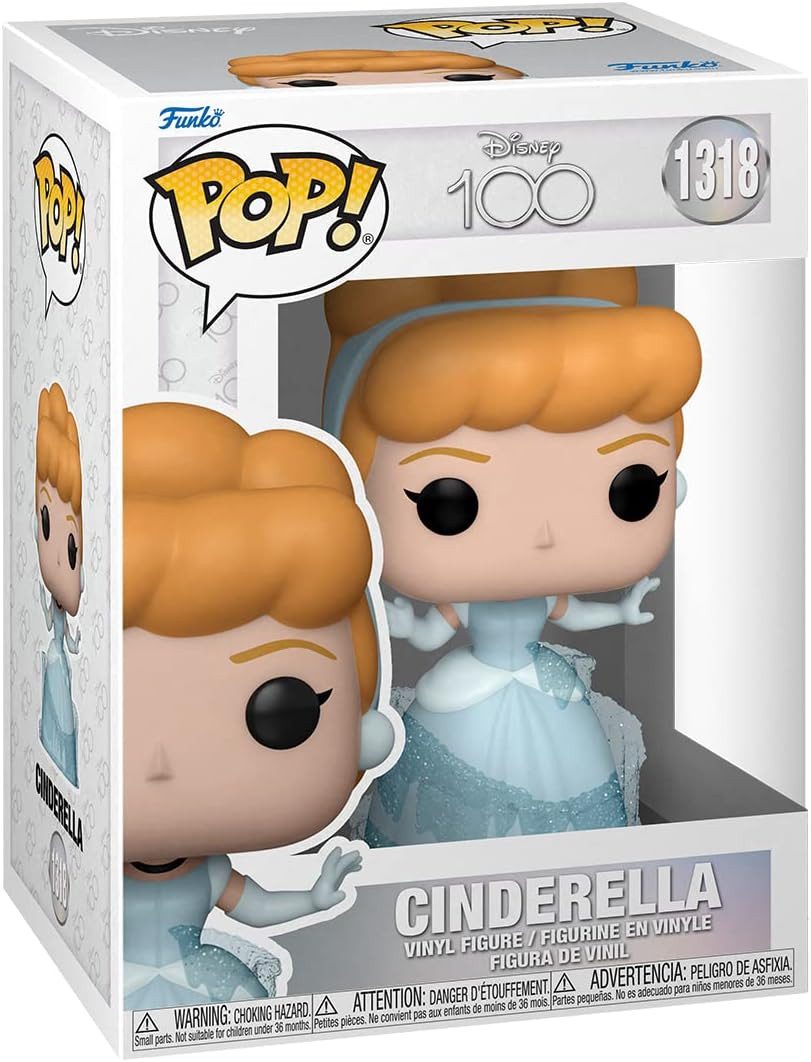 Funko Actionfigur Disney's 100th Anniversary POP! Disney Vinyl Figur Cinderella 9 cm, (1-tlg), Disney Pop! Reihe